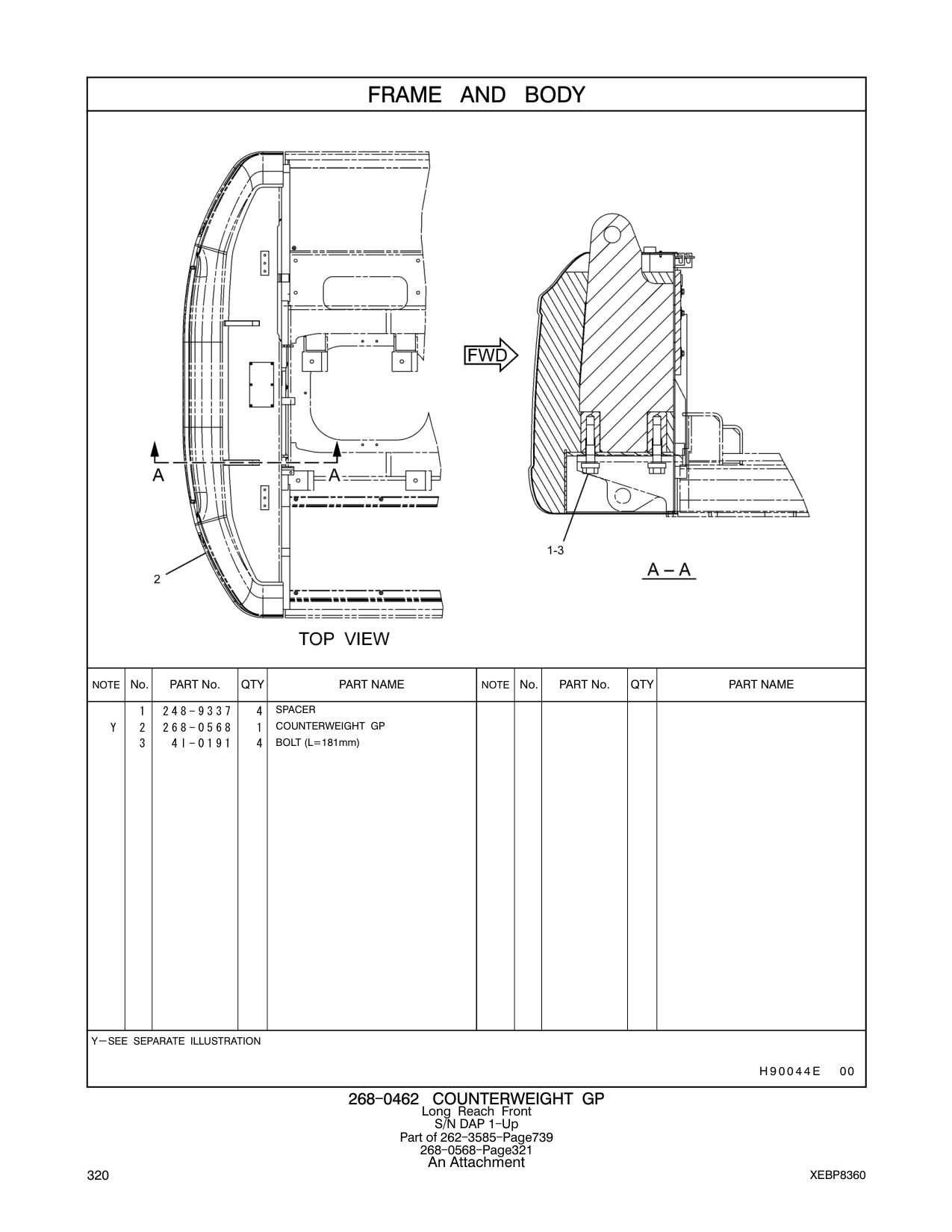 268-0568 - COUNTERWEIGHT GP