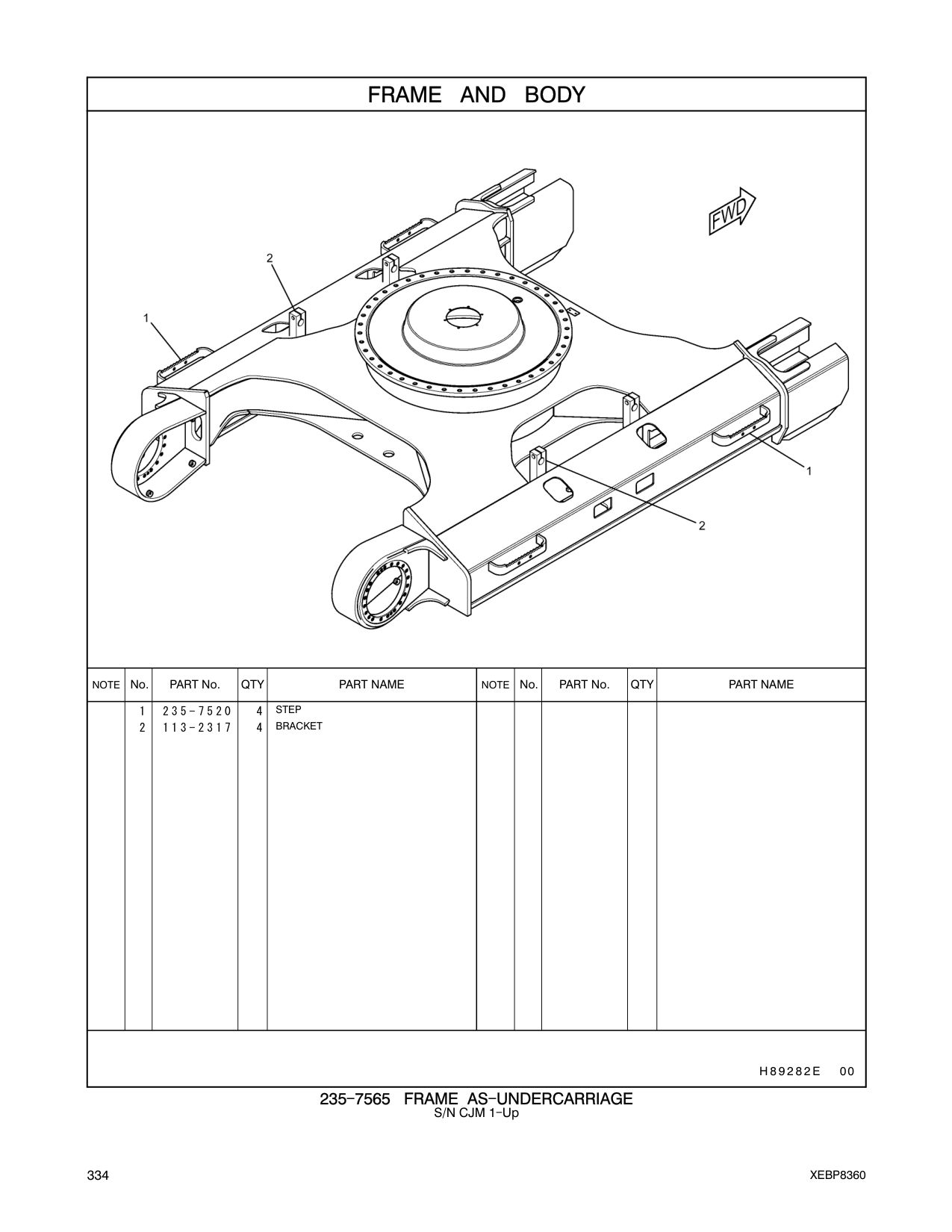 235-7520 STEP CAT parts manual diagram