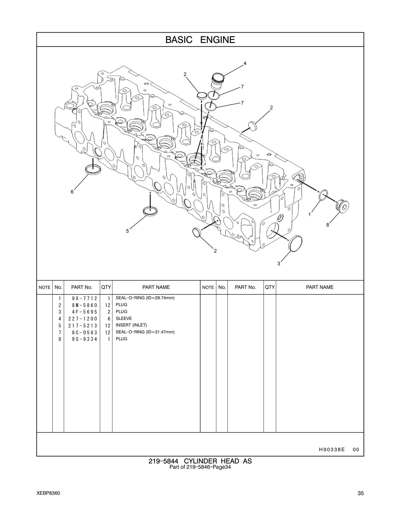 227-1200 SLEEVE-INJECTOR CAT parts manual diagram