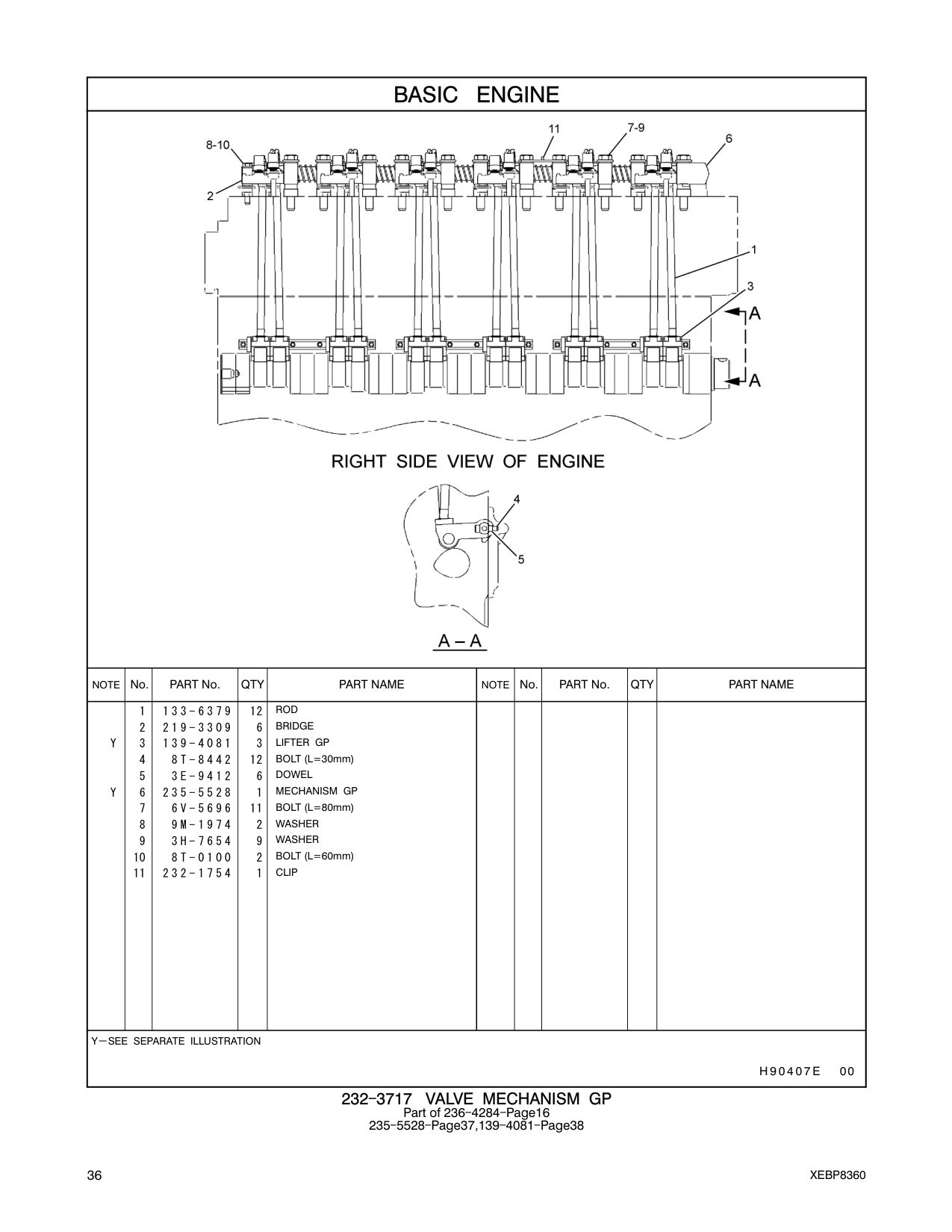 219-3309 BRIDGE CAT parts manual diagram