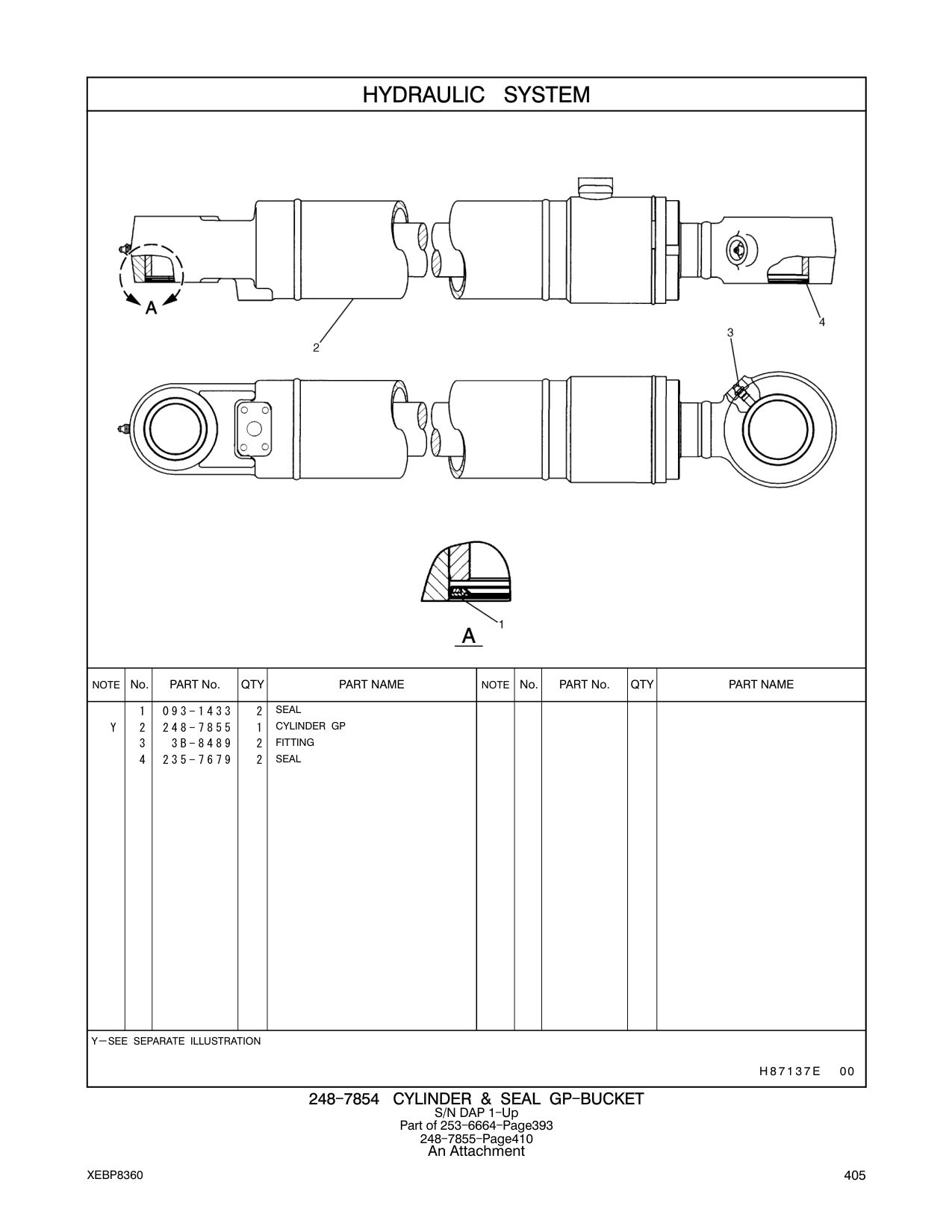 093-1433 SEAL CAT parts manual diagram