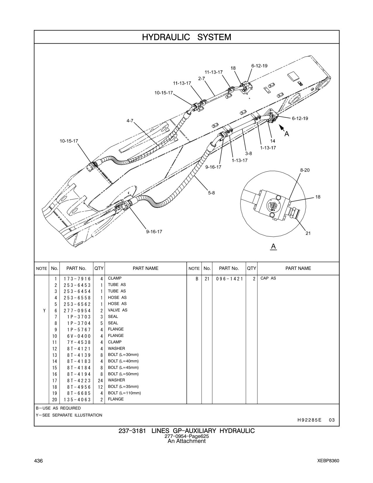 253-6453 TUBE AS CAT parts manual diagram