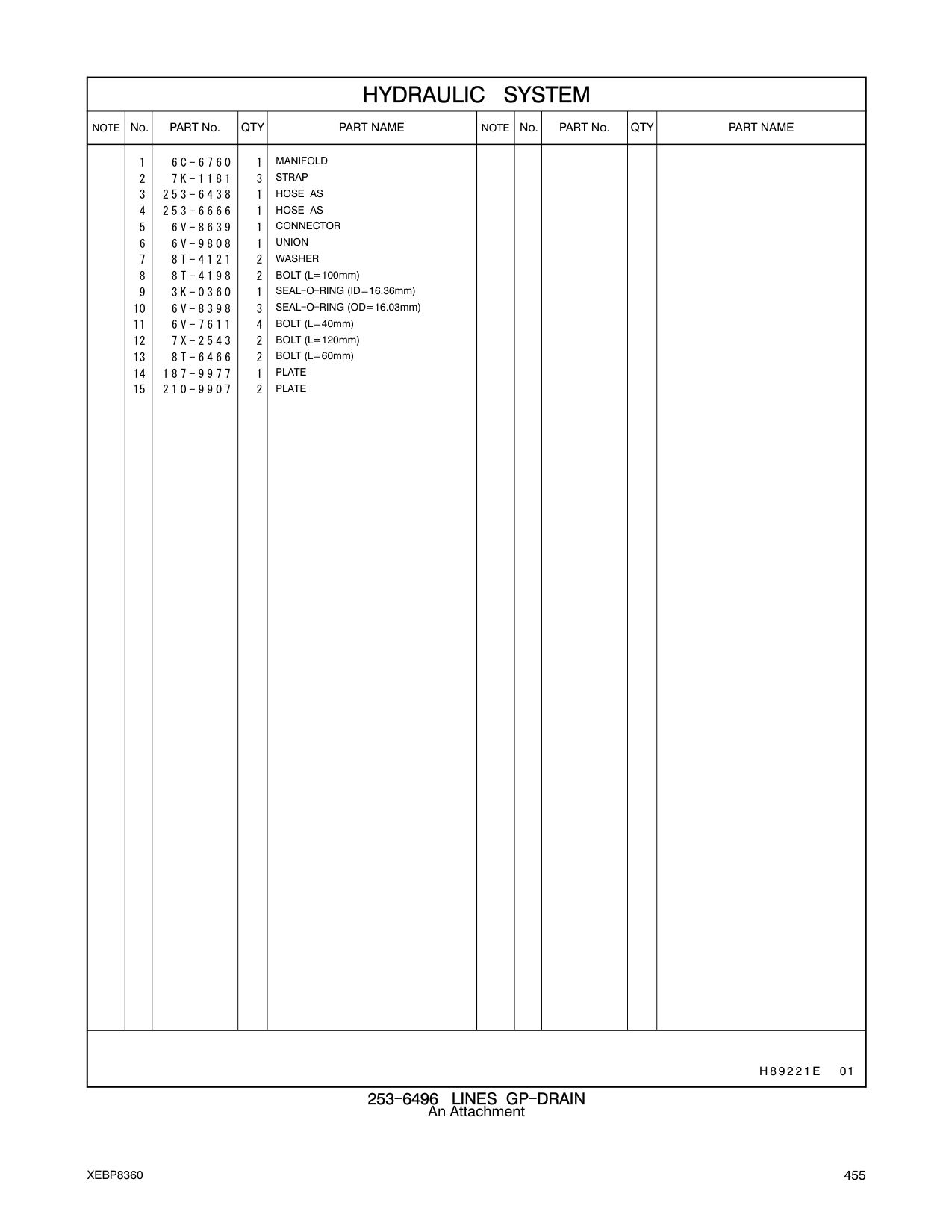 210-9907 PLATE CAT parts manual diagram