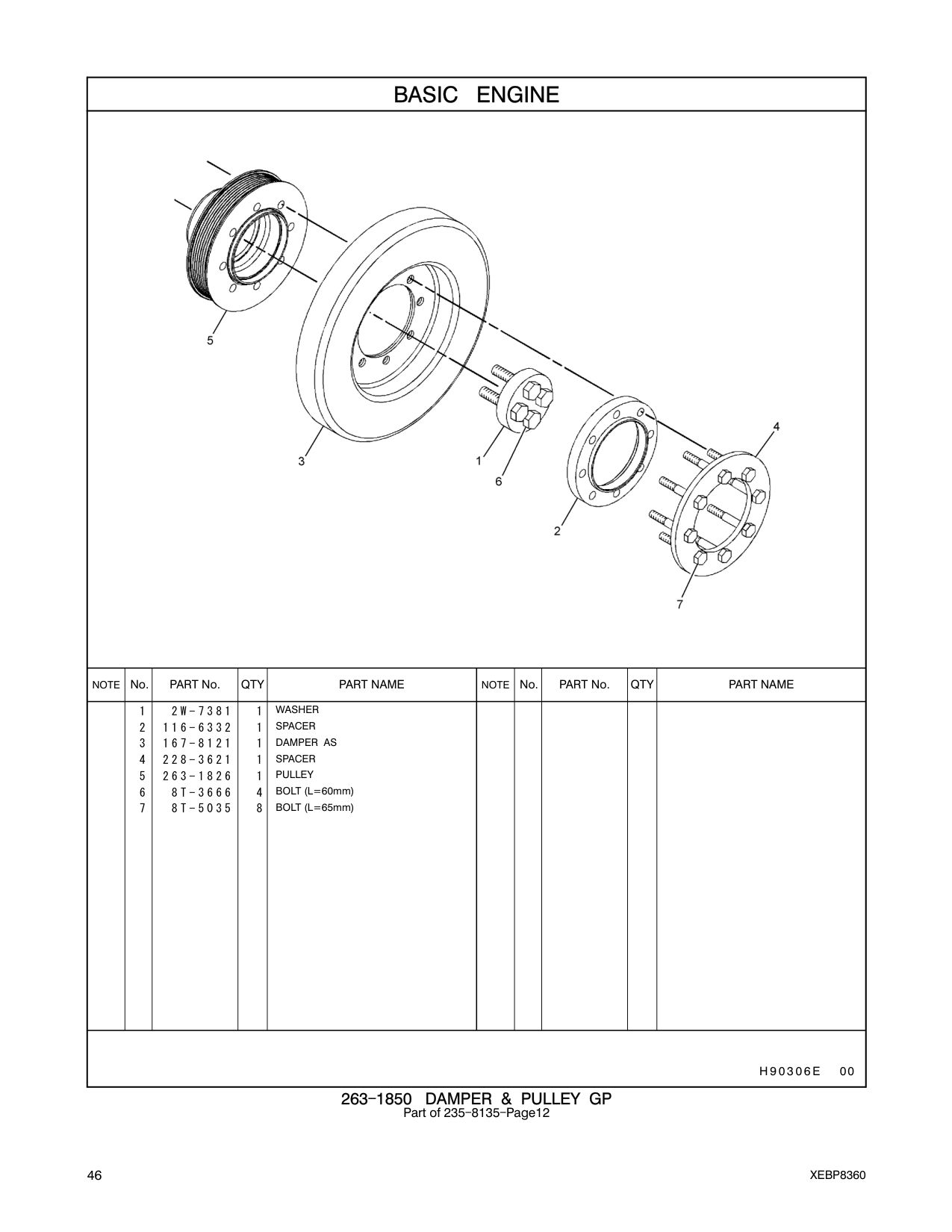 8T-5035 BOLT (L=65mm) CAT parts manual diagram