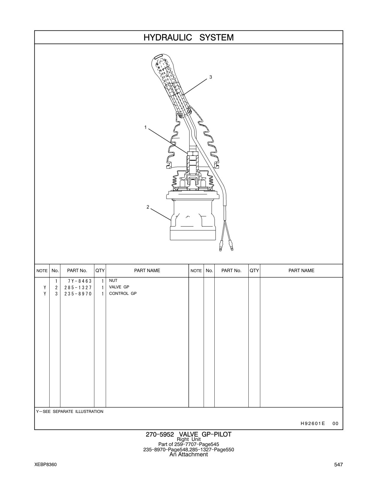 235-8970 CONTROL GP CAT parts manual diagram