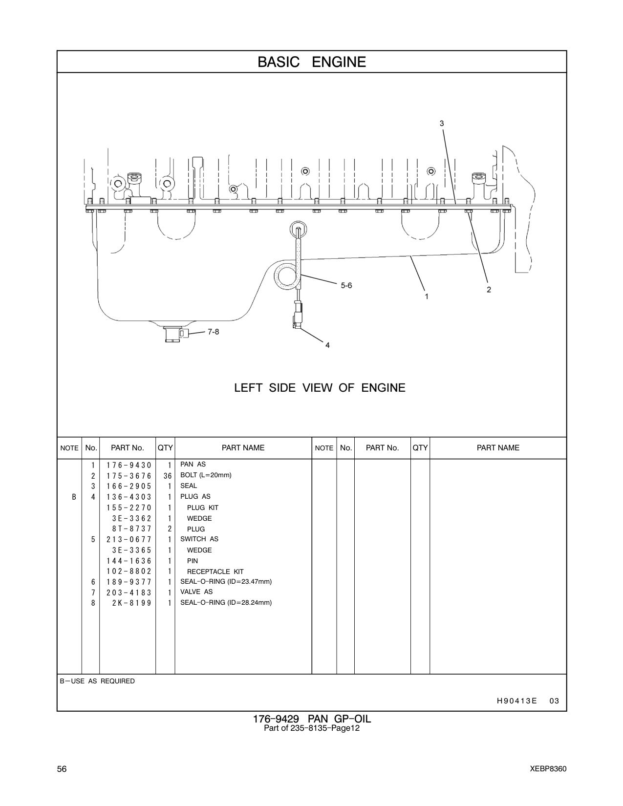 136-4303 PLUG AS CAT parts manual diagram