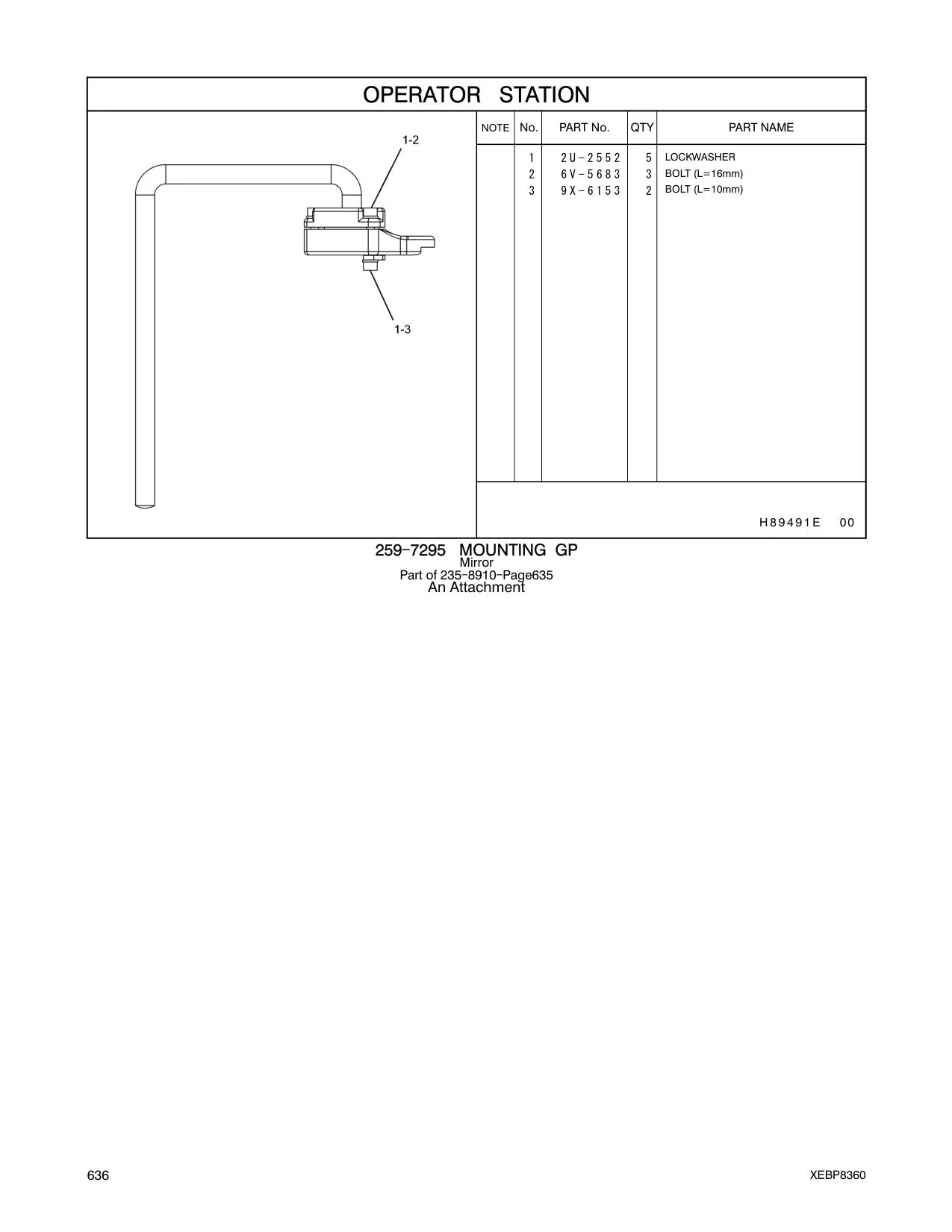 6V-5683 - BOLT (L=16mm)