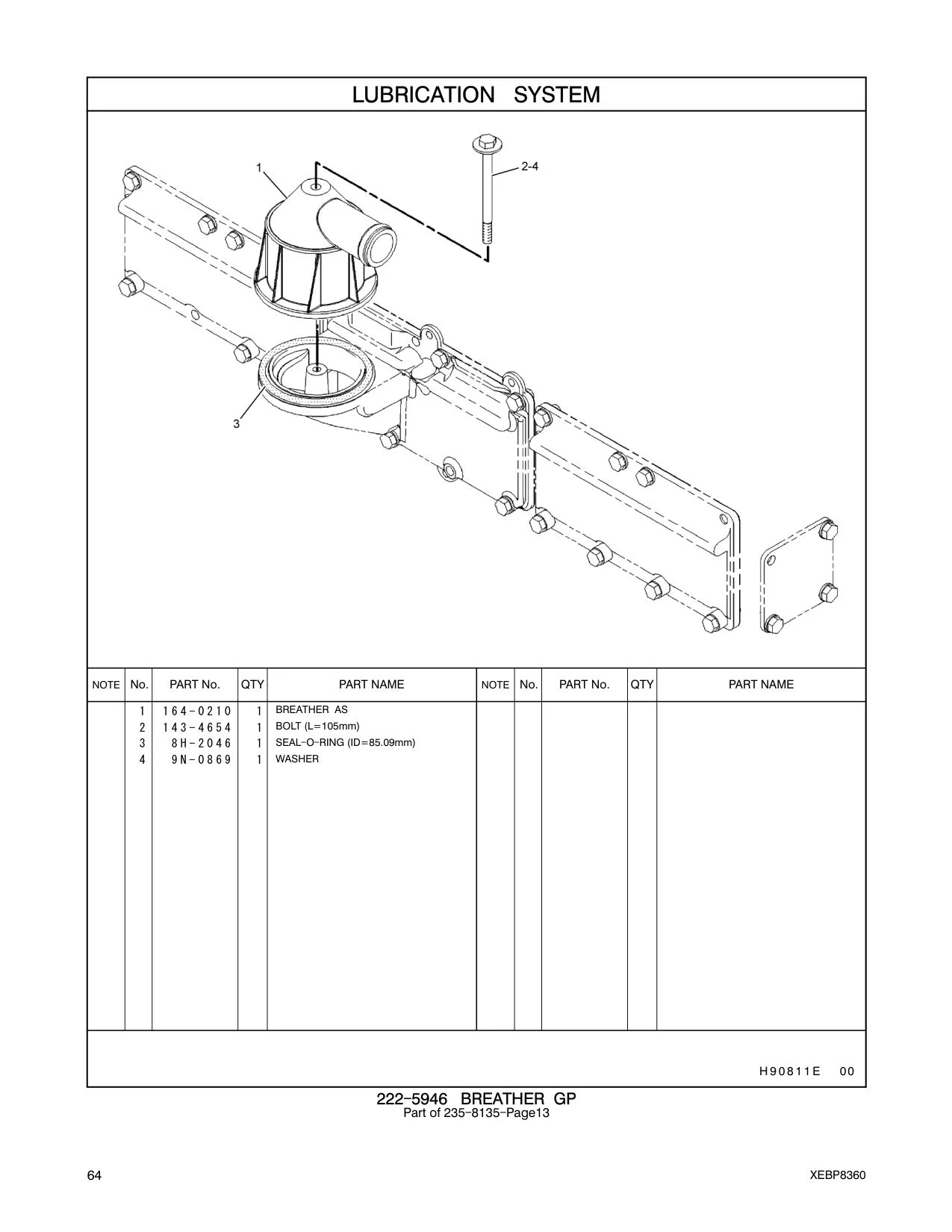 8H-2046 SEAL-O-RING (ID=85.09mm) CAT parts manual diagram