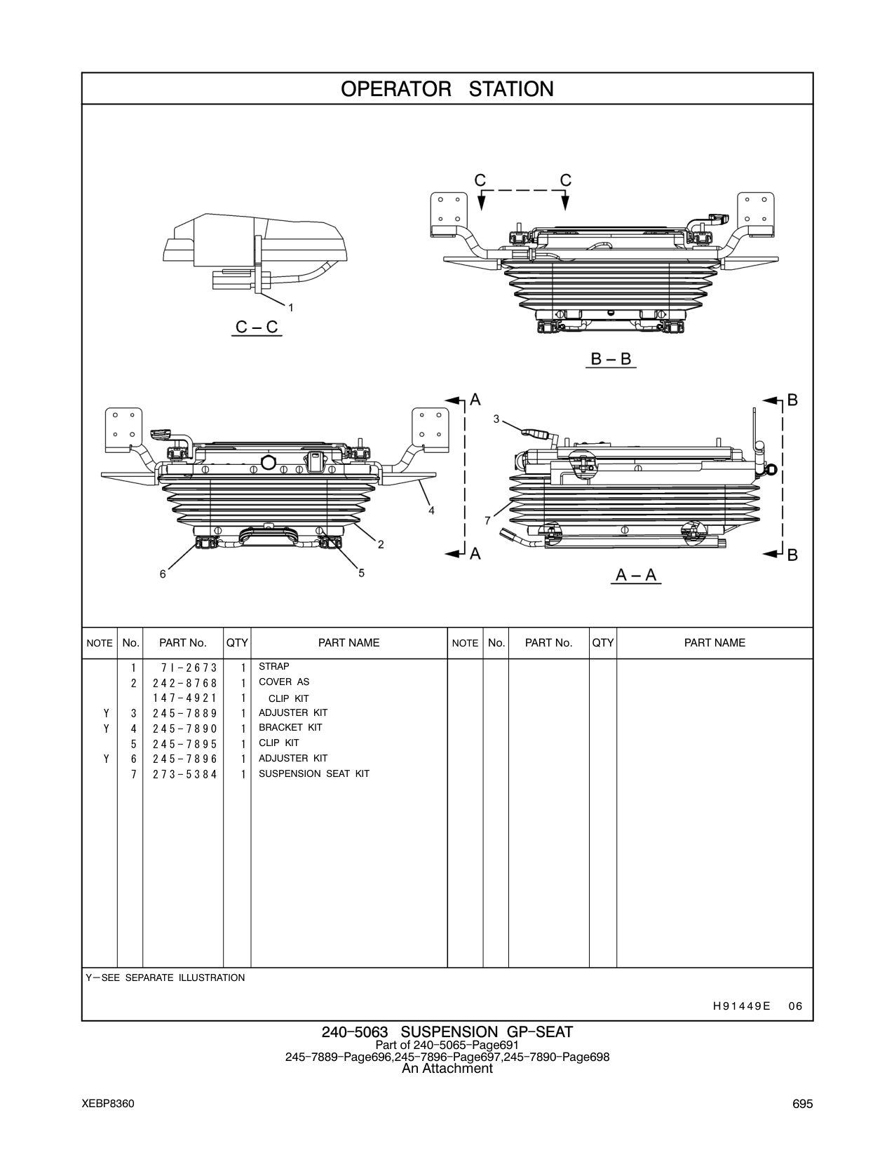 242-8768 COVER AS CAT parts manual diagram