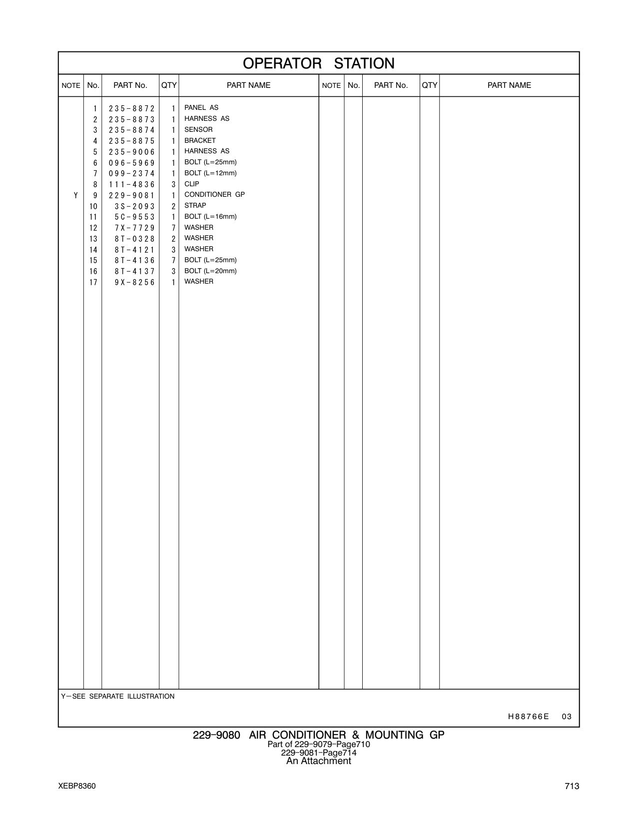 099-2374 BOLT (L=12mm) CAT parts manual diagram