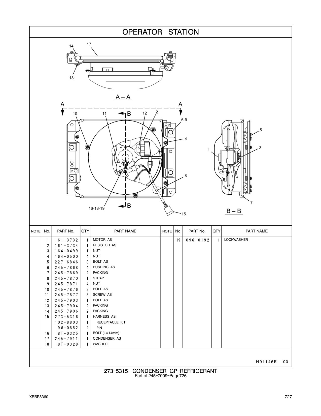 164-0499 NUT CAT parts manual diagram
