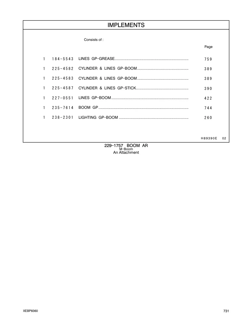 1227-0551 - LINES GP - BOOM........................................................................