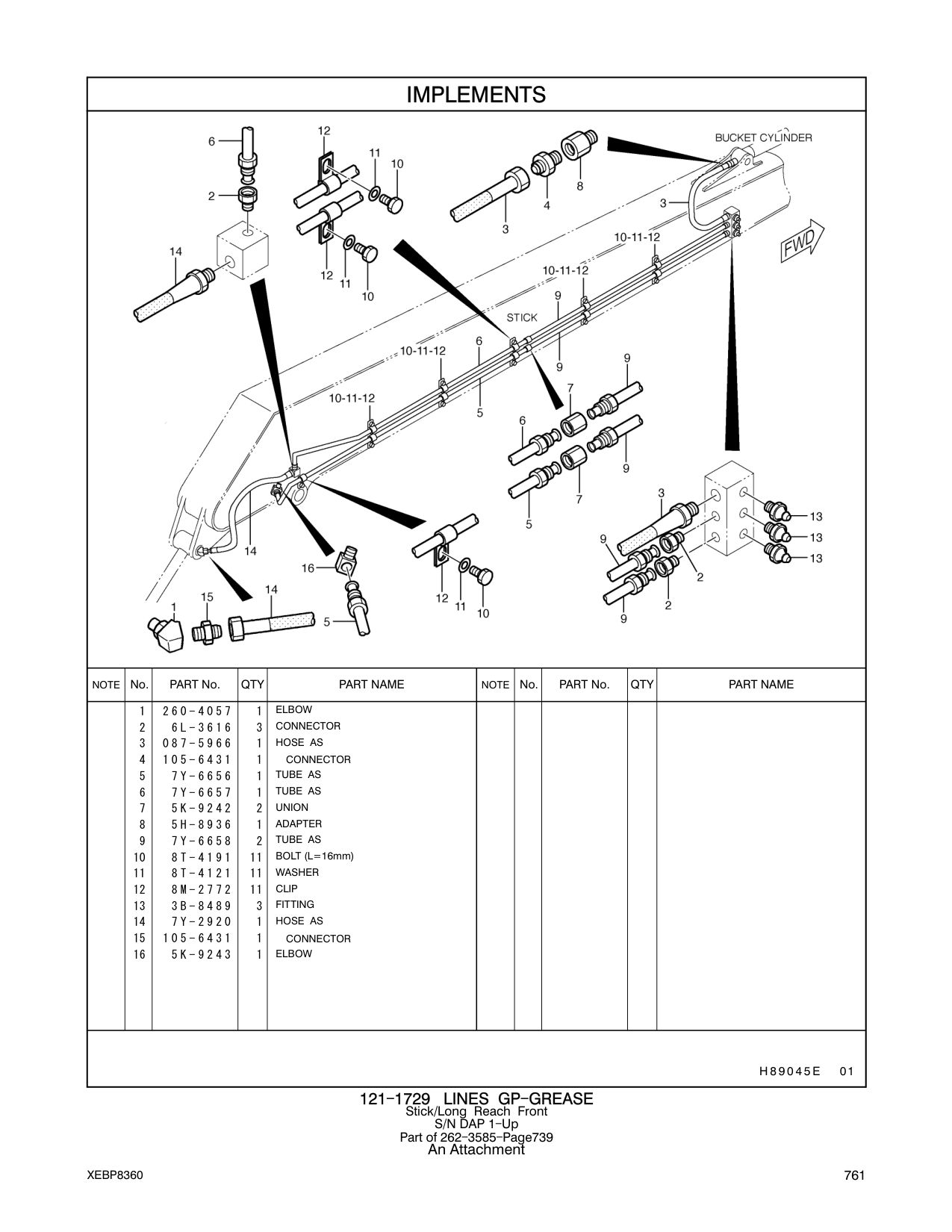 7Y-6658 TUBE AS CAT parts manual diagram