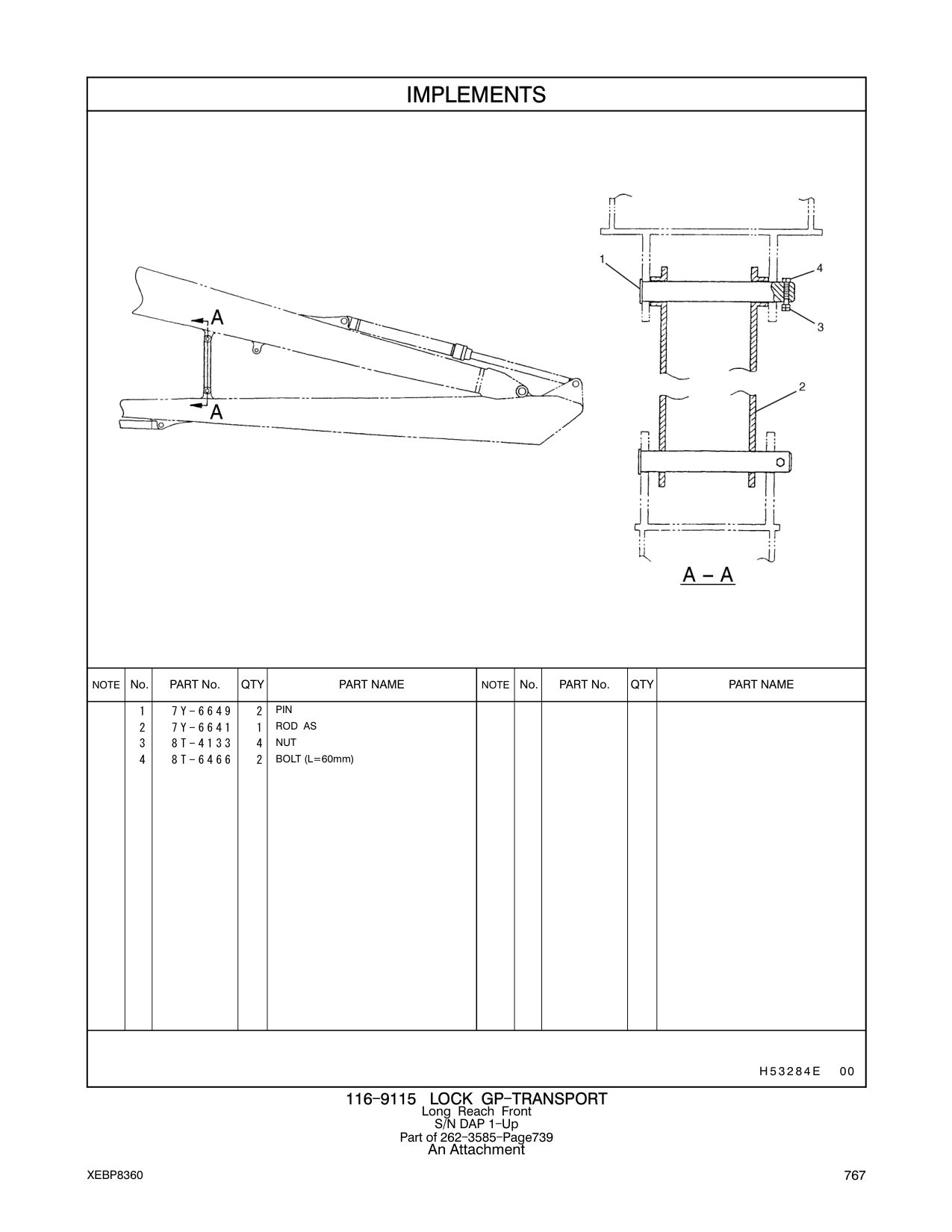 7Y-6641 ROD AS CAT parts manual diagram