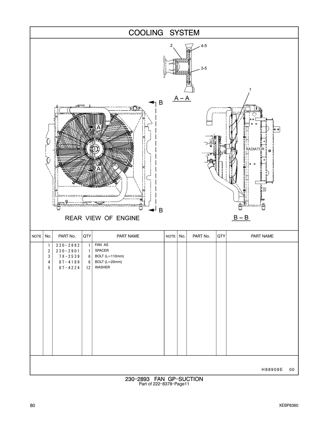 230-2901 SPACER CAT parts manual diagram
