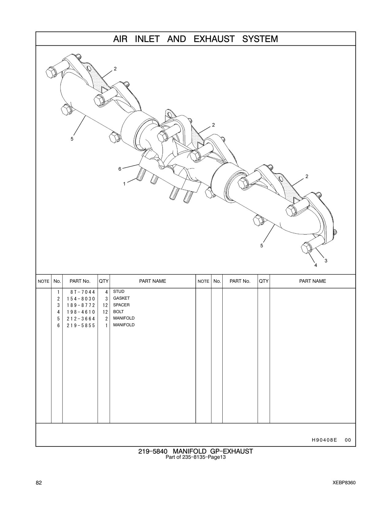 198-4610 BOLT CAT parts manual diagram