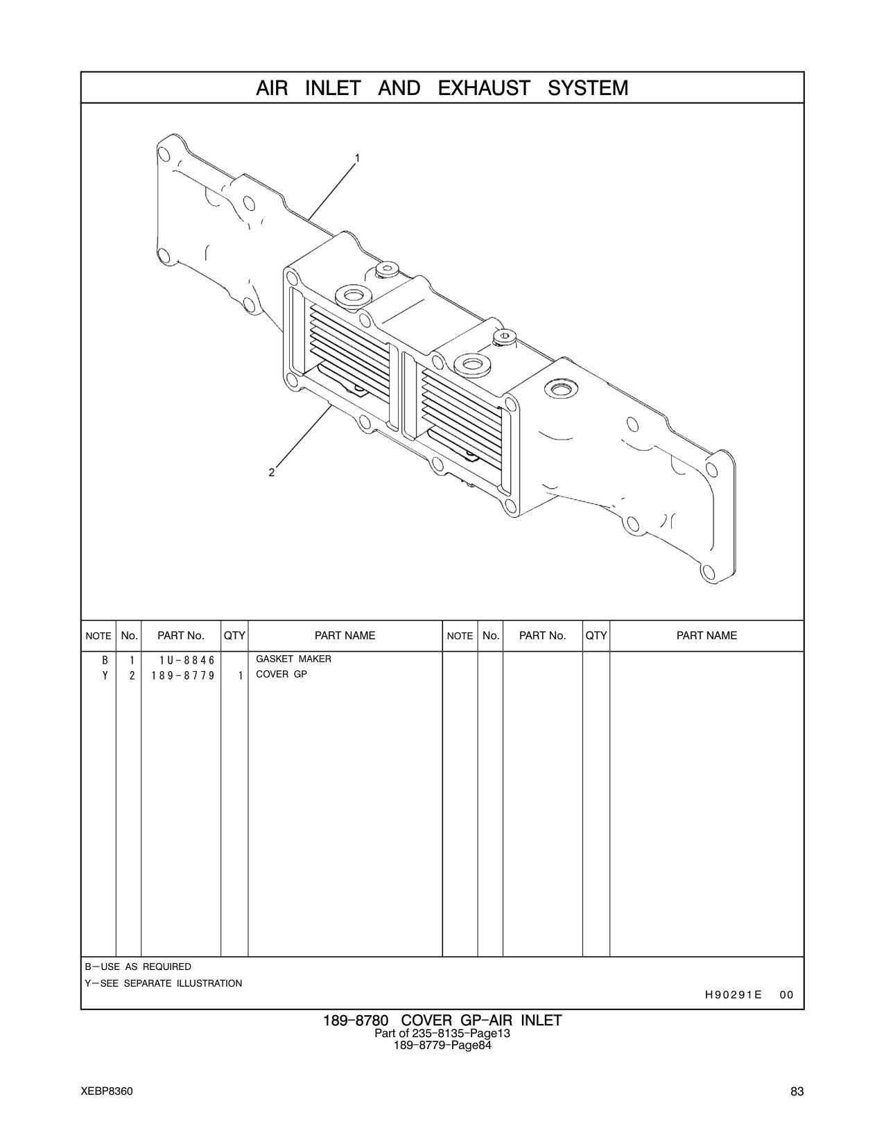 189-8779 COVER GP CAT parts manual diagram