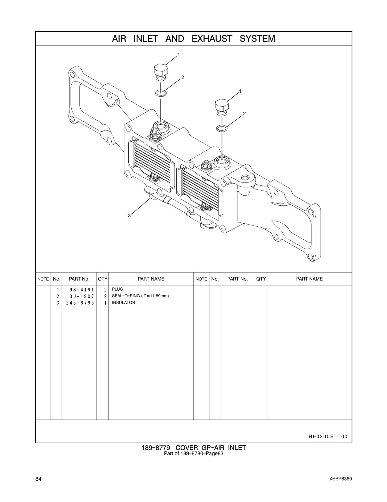 245-6795 INSULATOR CAT parts manual diagram