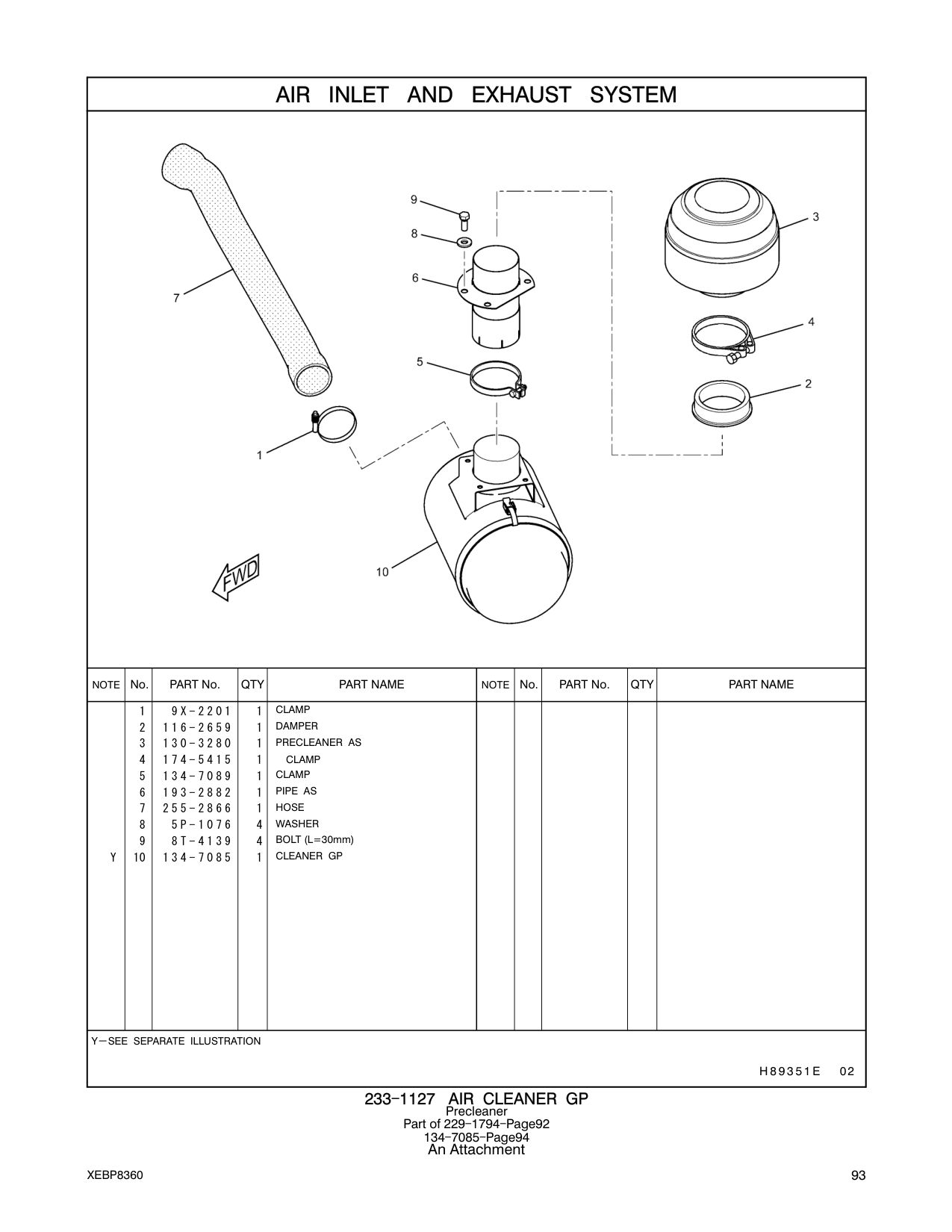 255-2866 HOSE CAT parts manual diagram