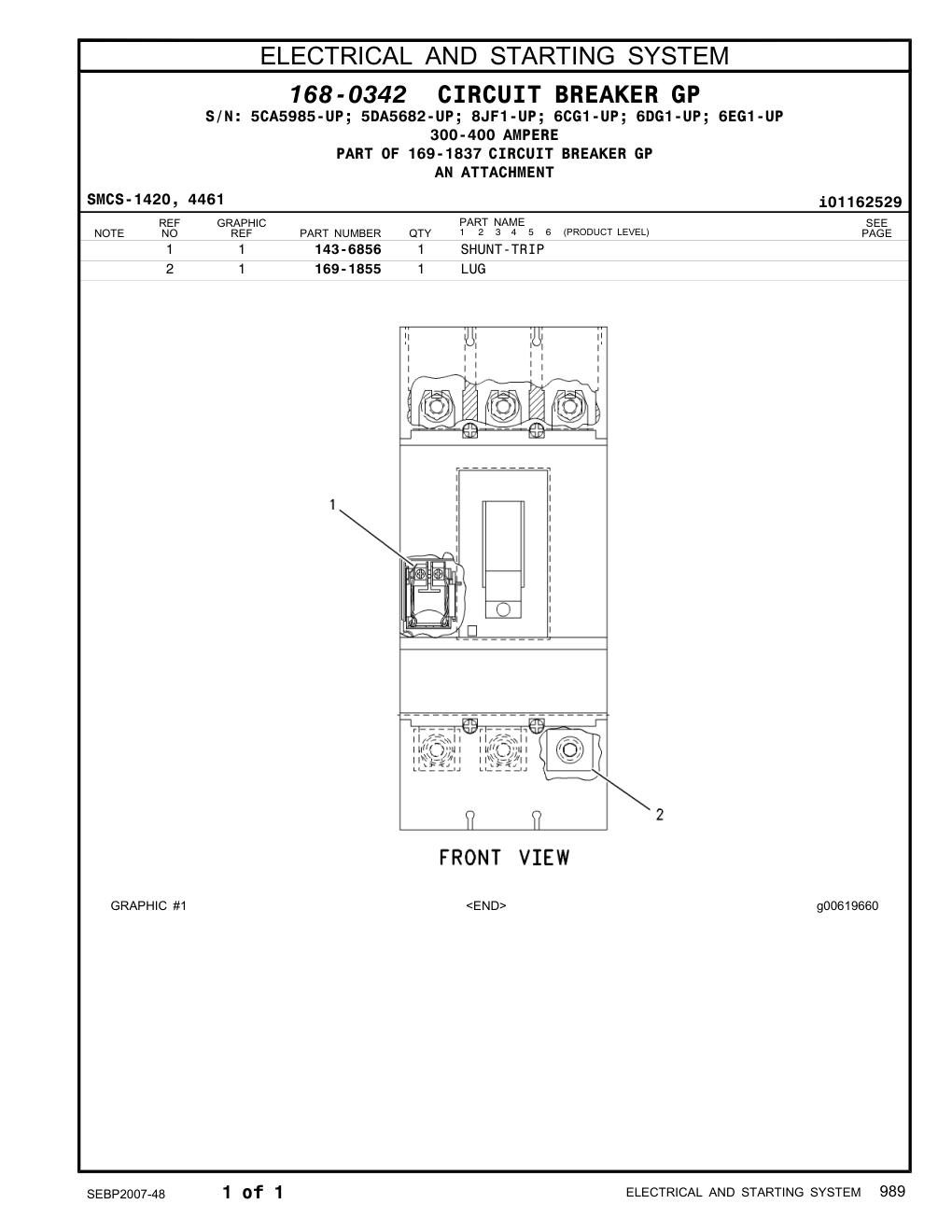 169-1855 TERMINAL CAT parts manual diagram