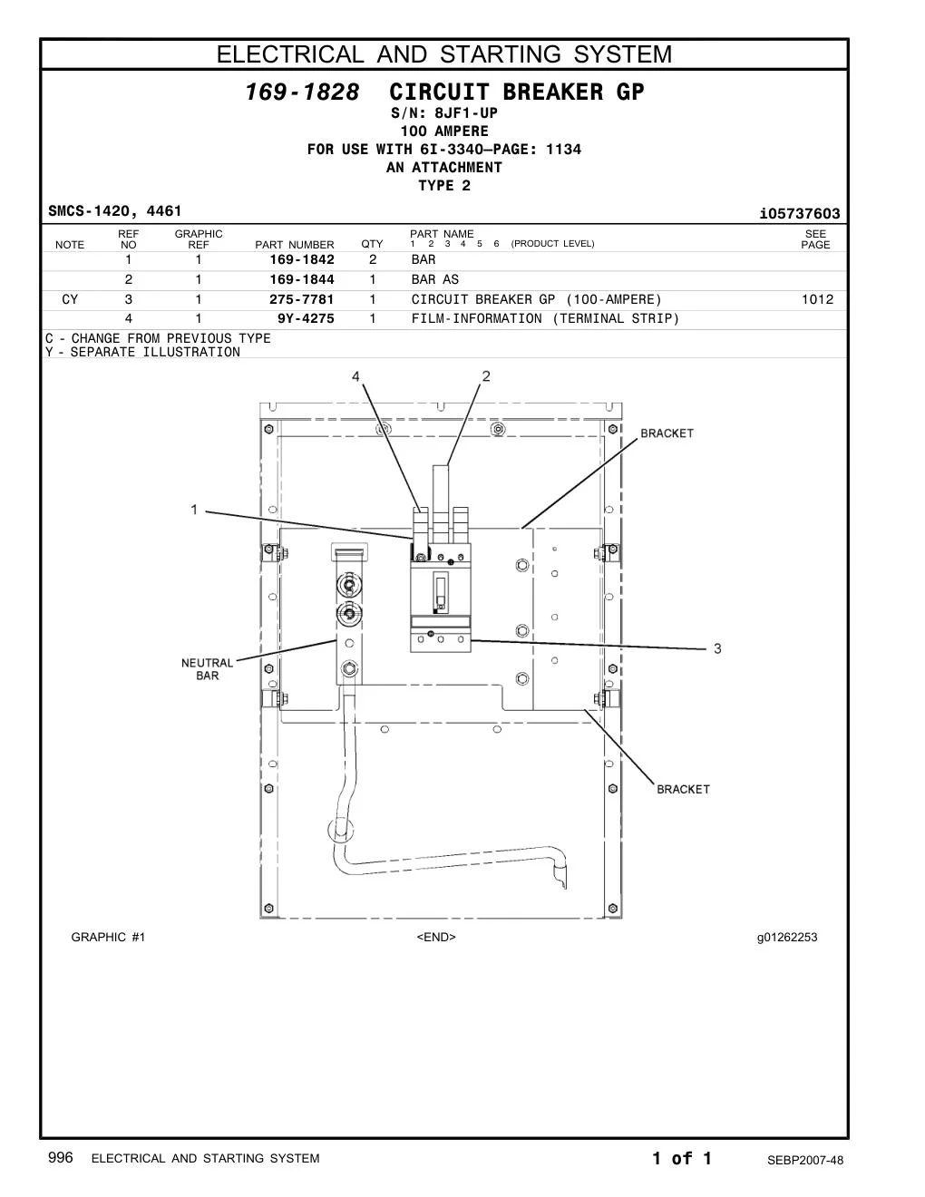 275-7781 - CIRCUIT BREAKER GP (100-AMPERE)