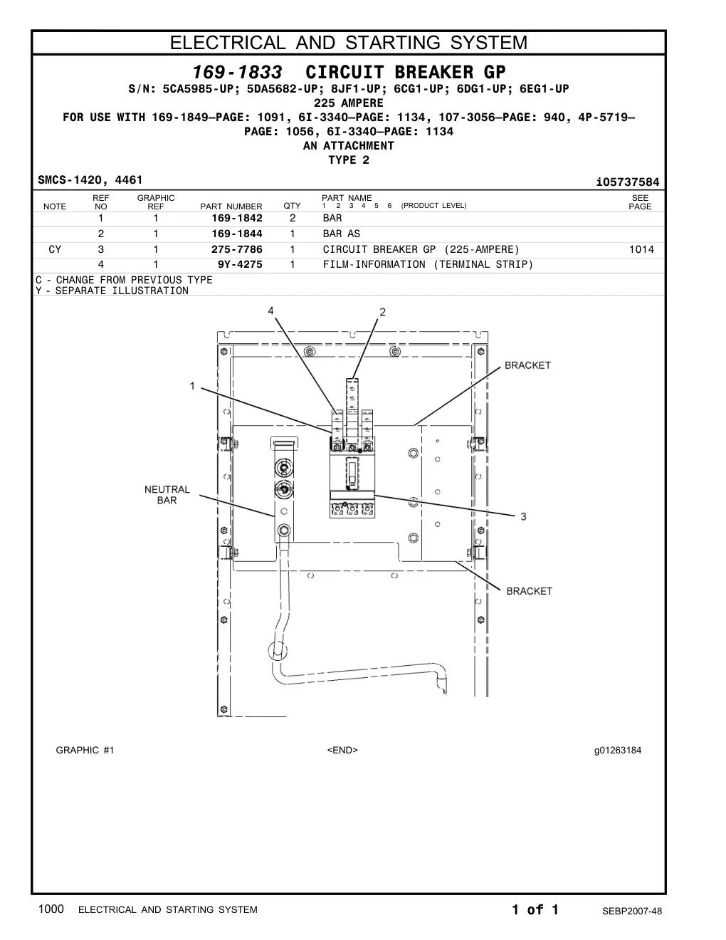 275-7786 - CIRCUIT BREAKER GP (225-AMPERE)