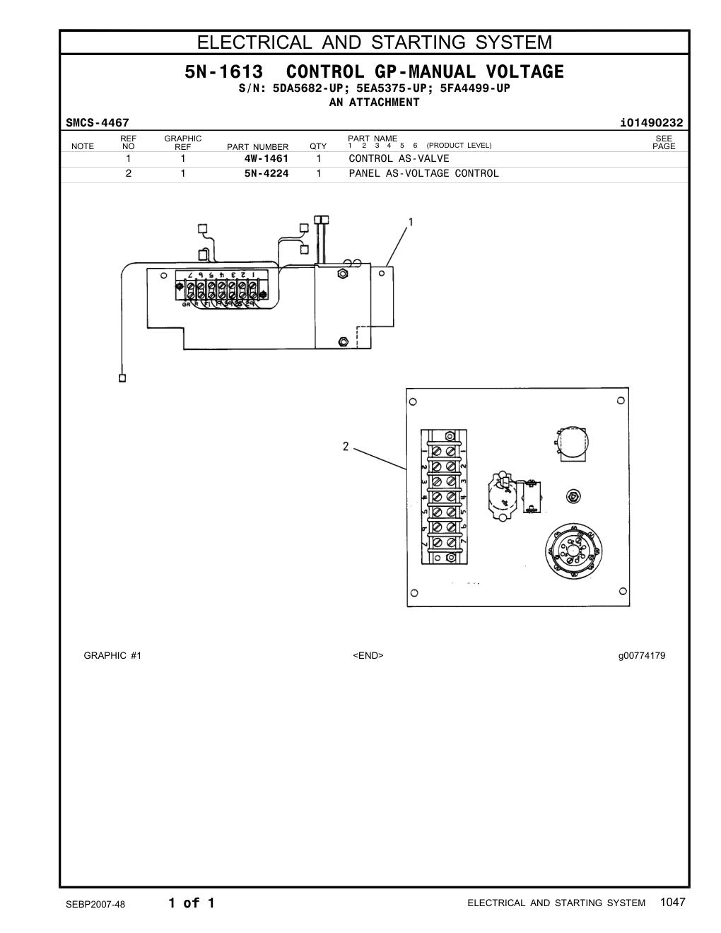 5N-4224 - PANEL AS-VOLTAGE CONTROL