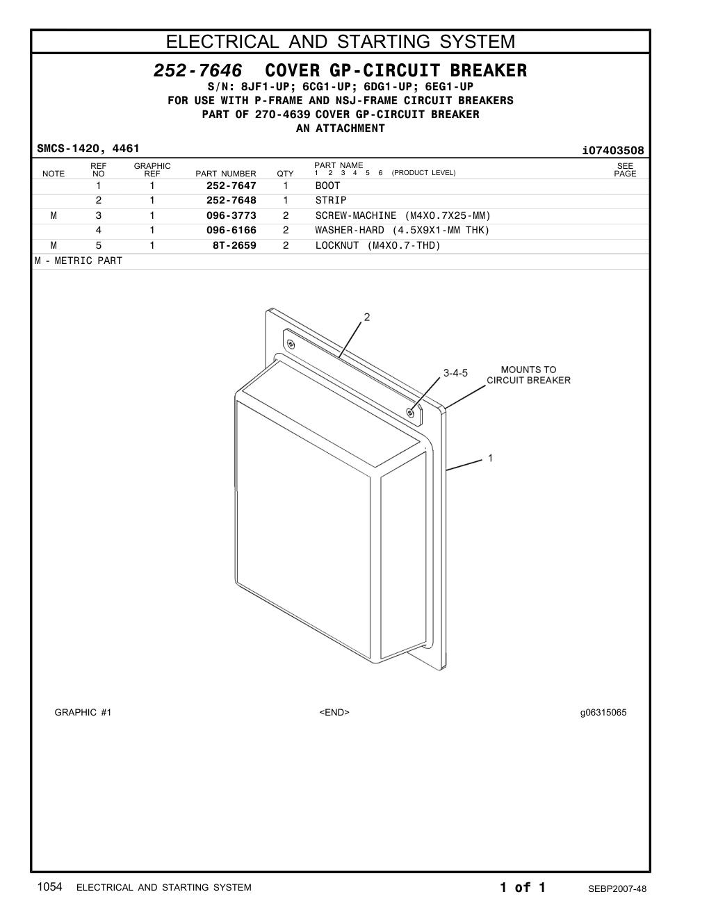 252-7647 BOOT CAT parts manual diagram