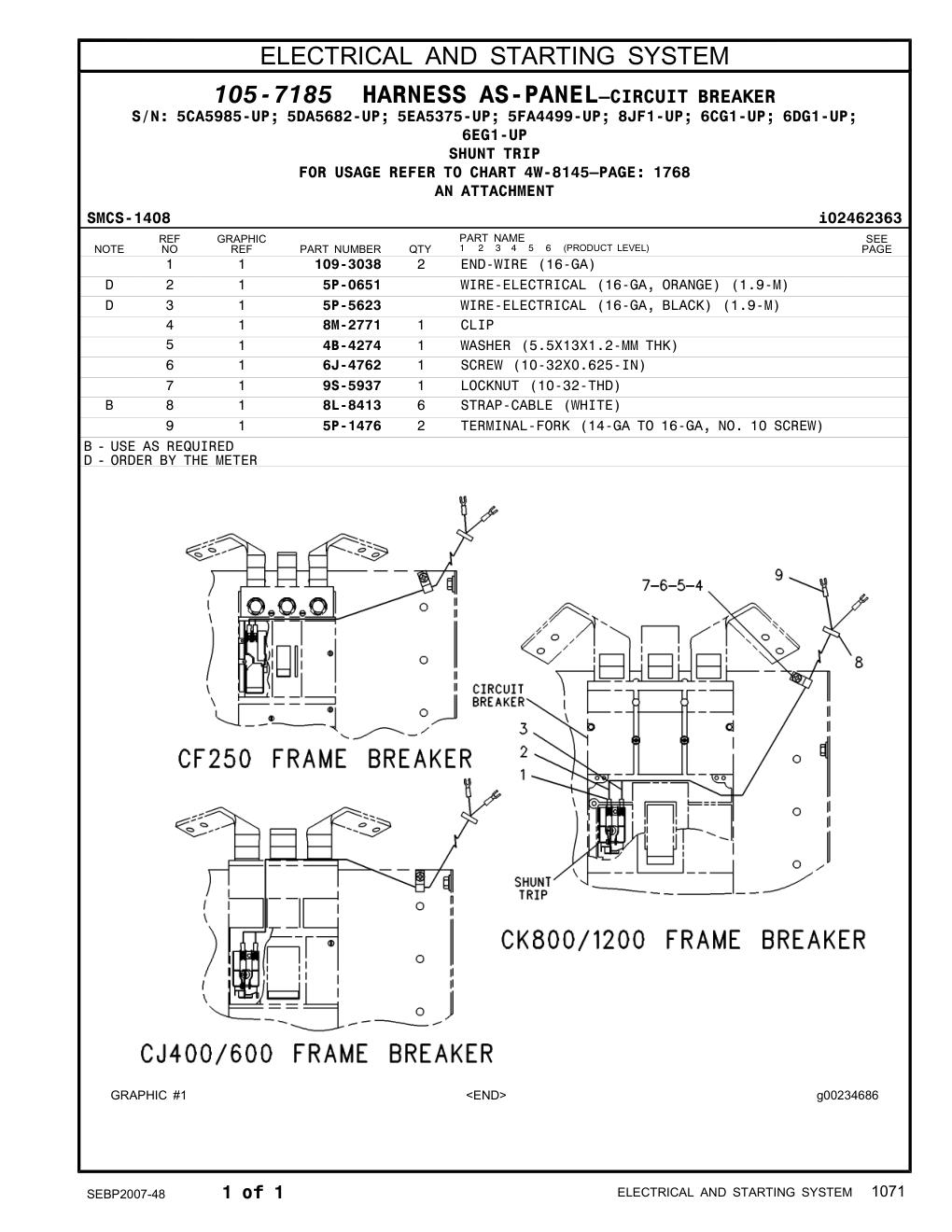 6J-4762 SCREW (10-32X0.625-IN) CAT parts manual diagram