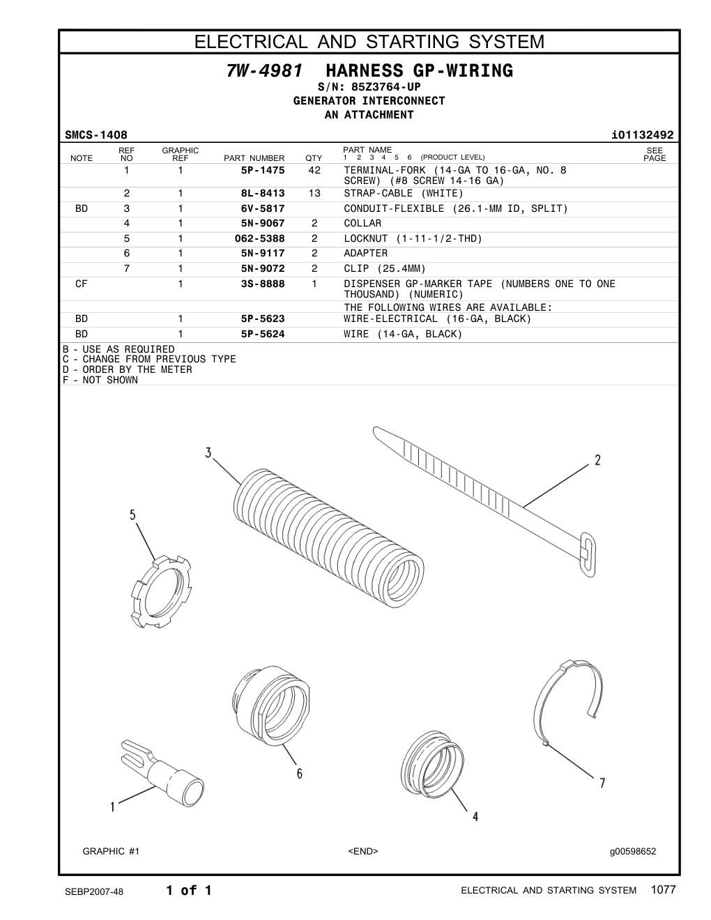 5N-9072 CLIP · S/N 85Z3764-UP CAT parts manual diagram