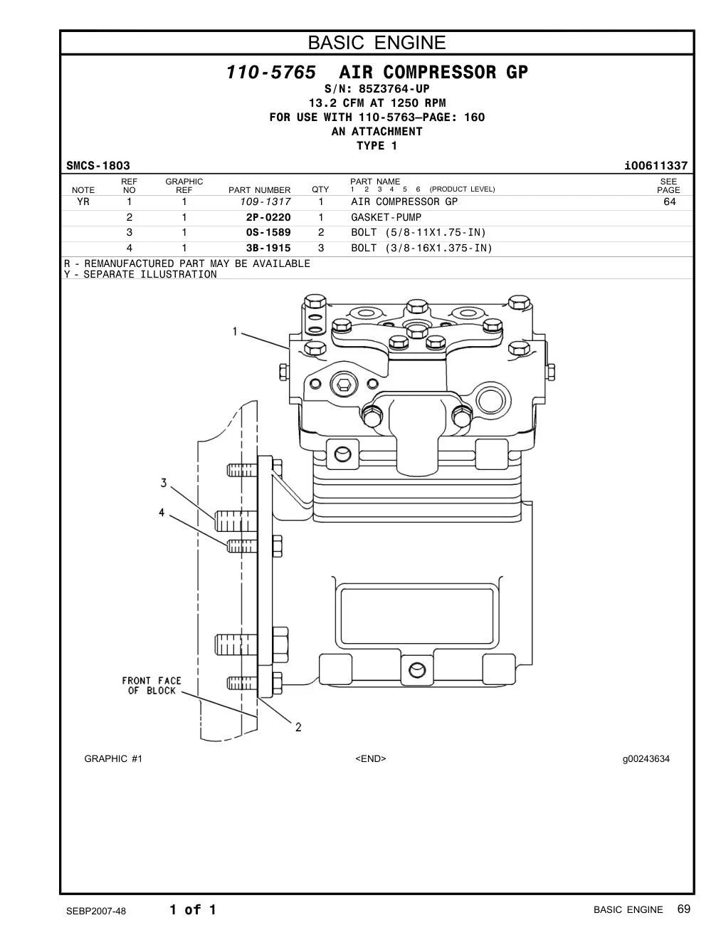 109-1317 - AIR COMPRESSOR GP