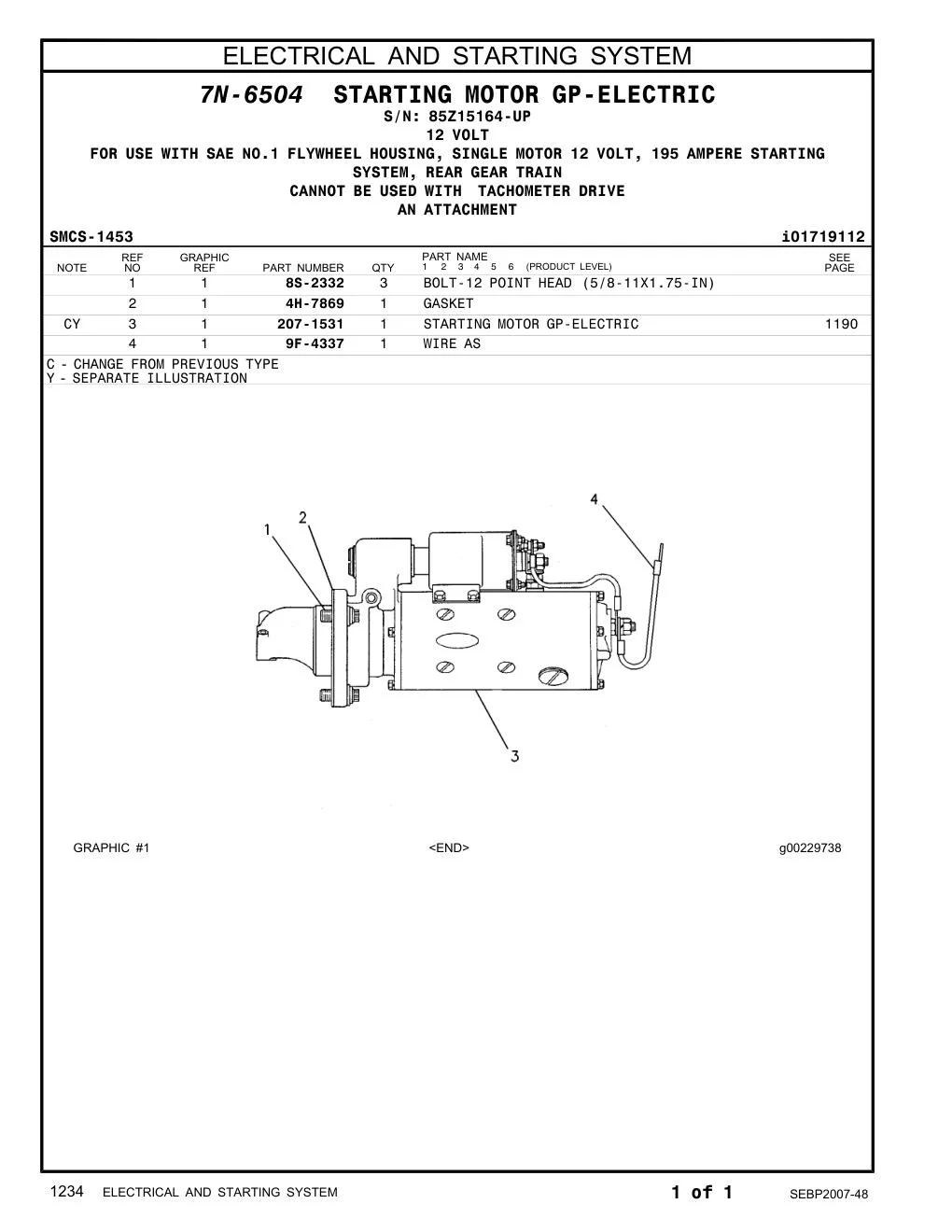 207-1531 - STARTING MOTOR GP-ELECTRIC