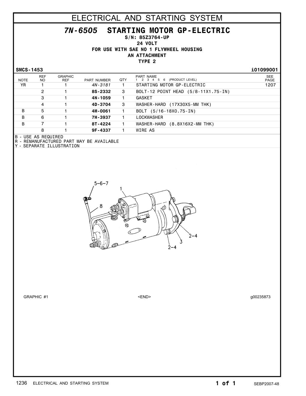 7H-3937 LOCKWASHER · S/N 85Z3764-UP CAT parts manual diagram