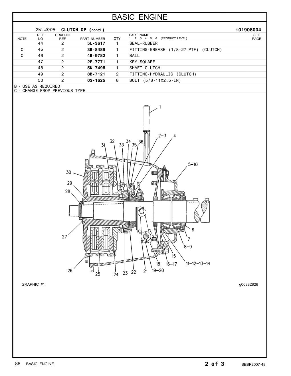 2F-7771 KEY-SQUARE CAT parts manual diagram