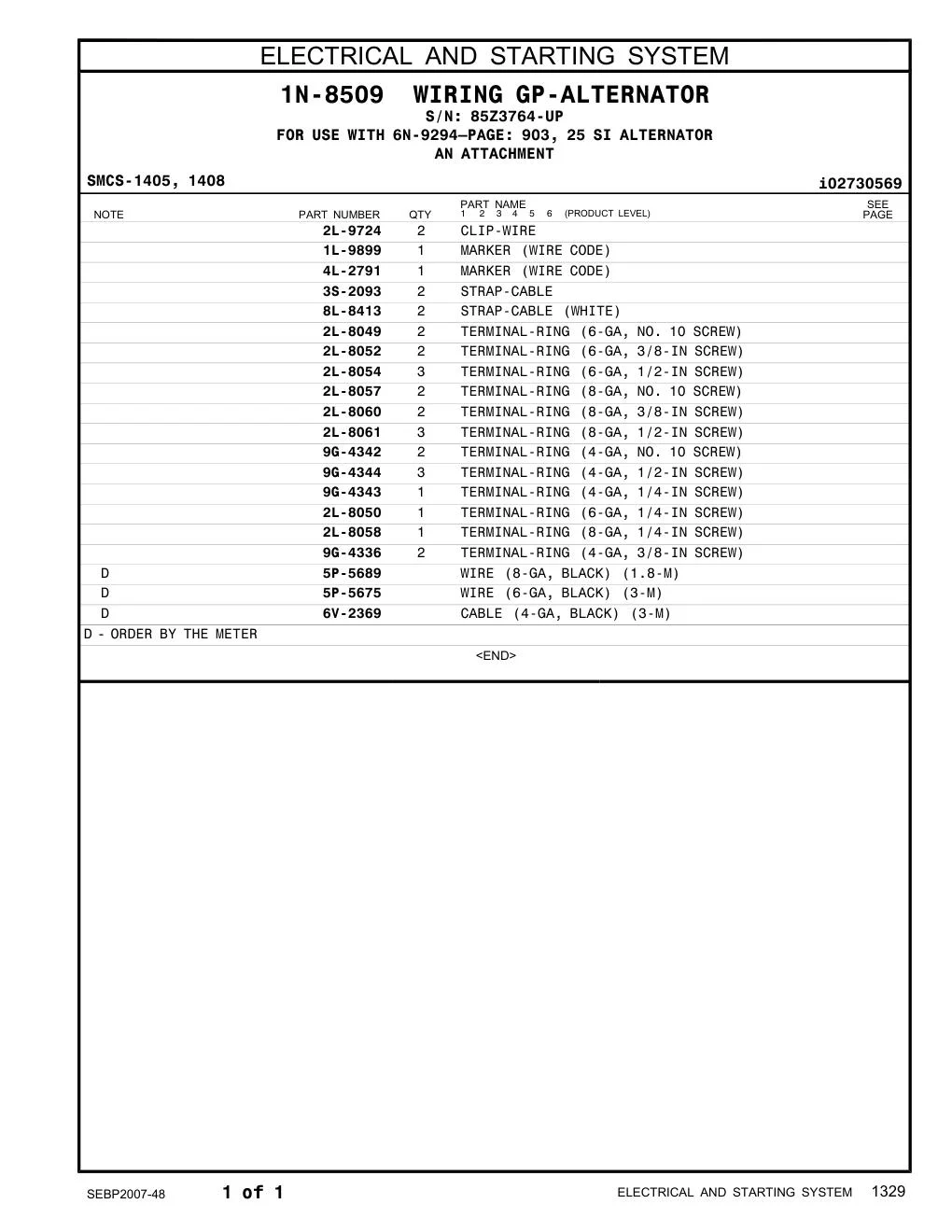 9G-4336 - TERMINAL-RING (4-GA, 3/8-IN SCREW)
