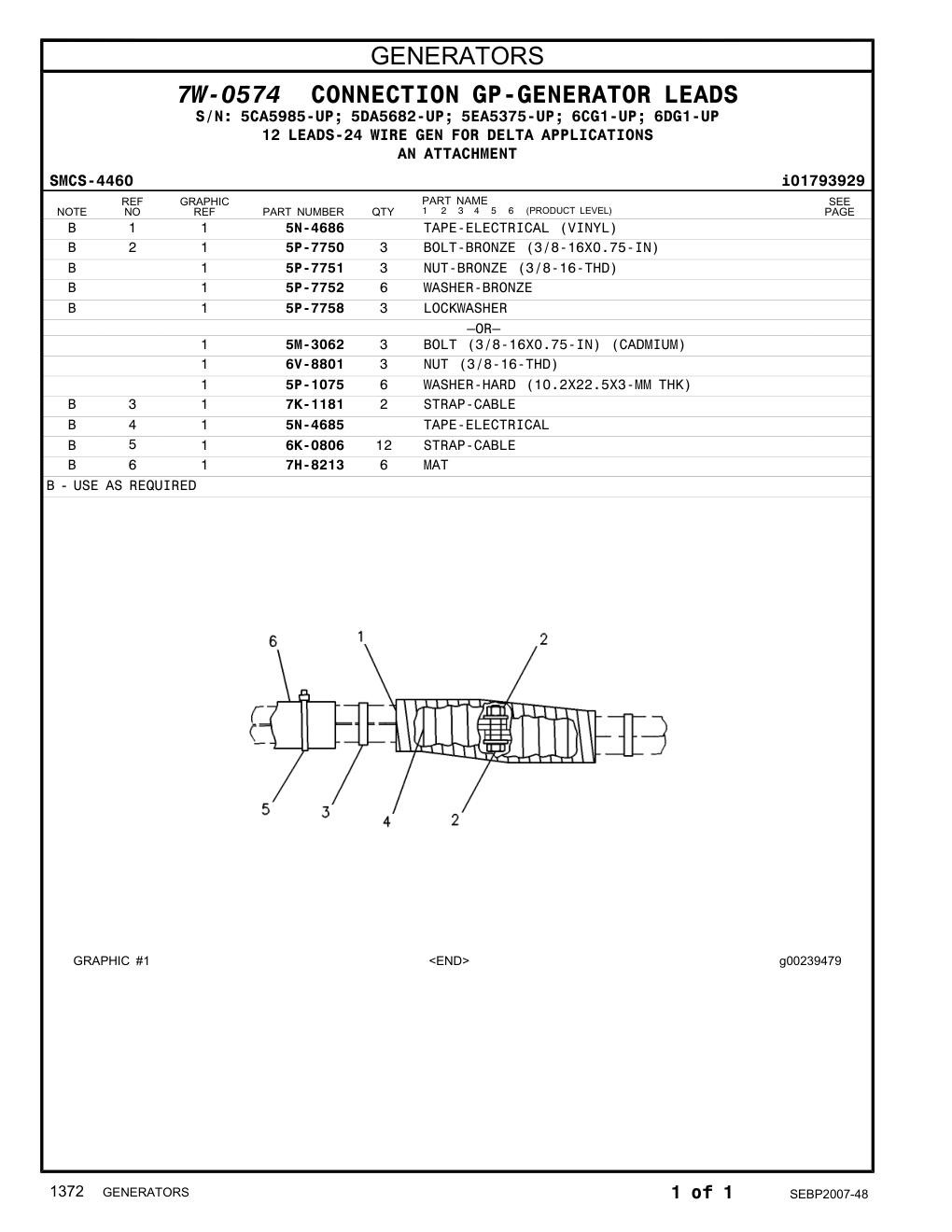 5P-7750 BOLT-BRONZE (3/8-16X0.75-IN) CAT parts manual diagram
