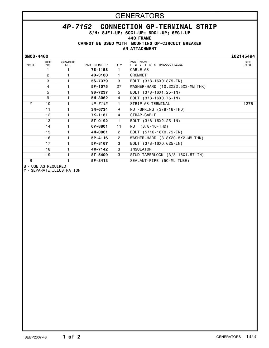 5P-3413 SEALANT-PIPE (50-ML TUBE) CAT parts manual diagram