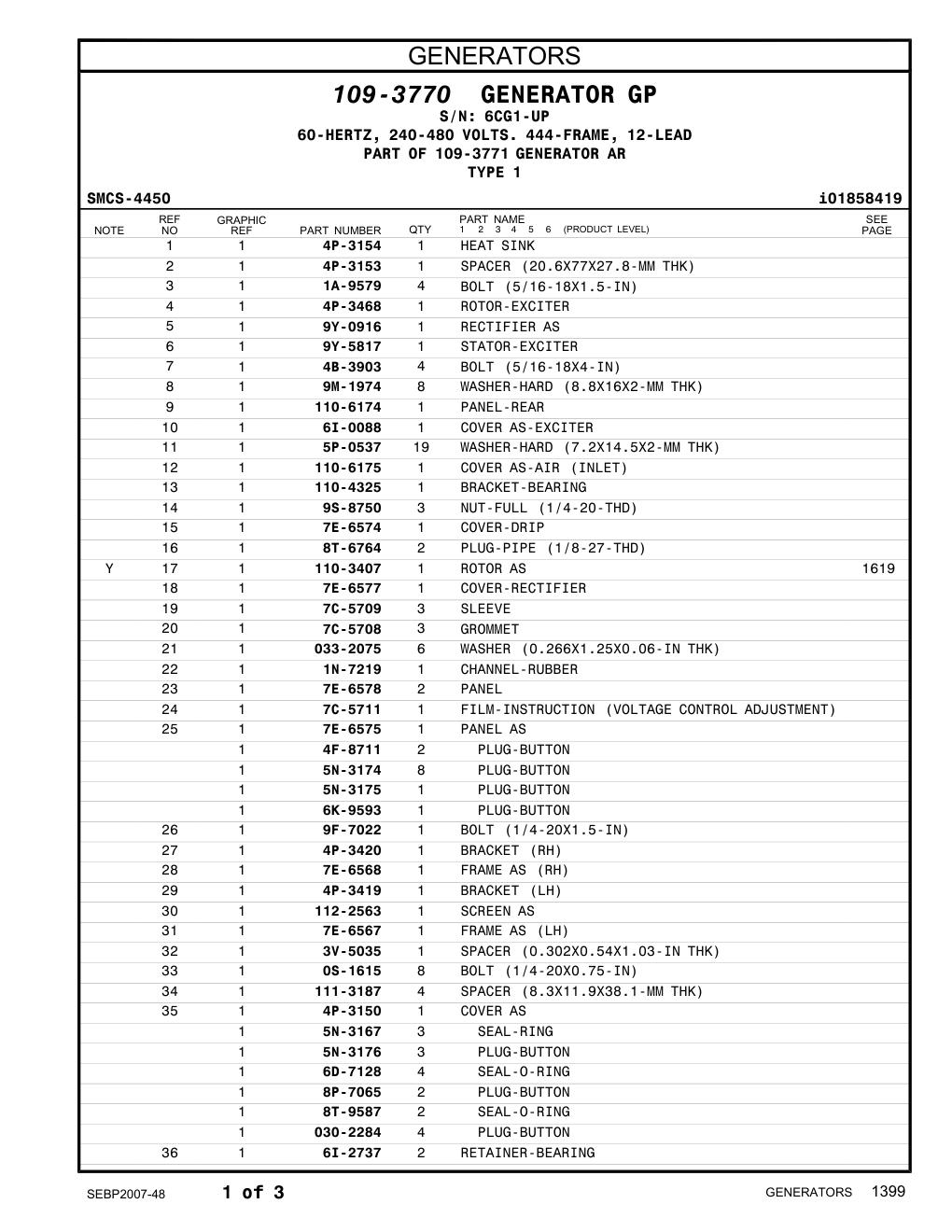 4P-3153 SPACER (20.6X77X27.8-MM THK) · S/N 6CG1-UP CAT parts manual diagram