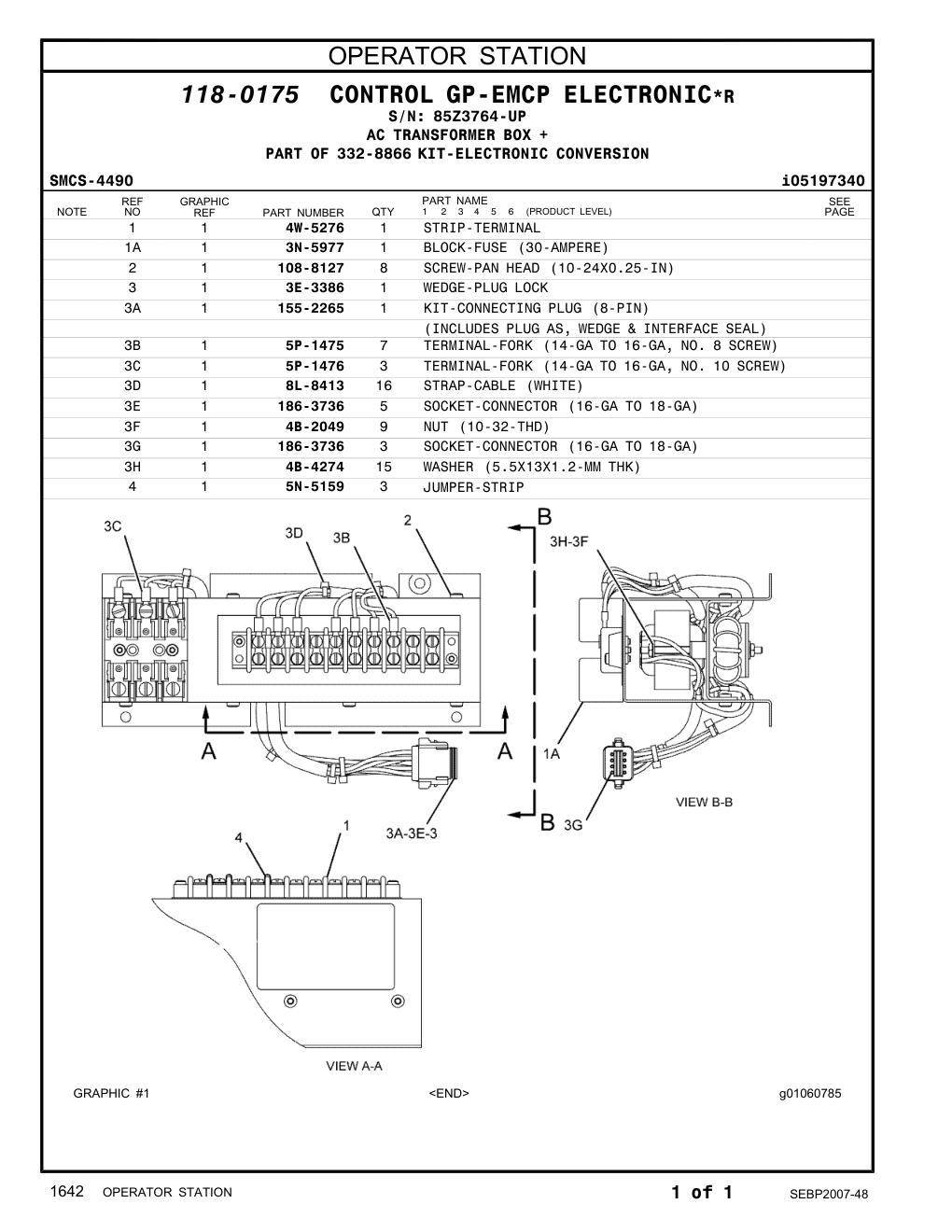 3E-3386 WEDGE · S/N 85Z3764-UP CAT parts manual diagram