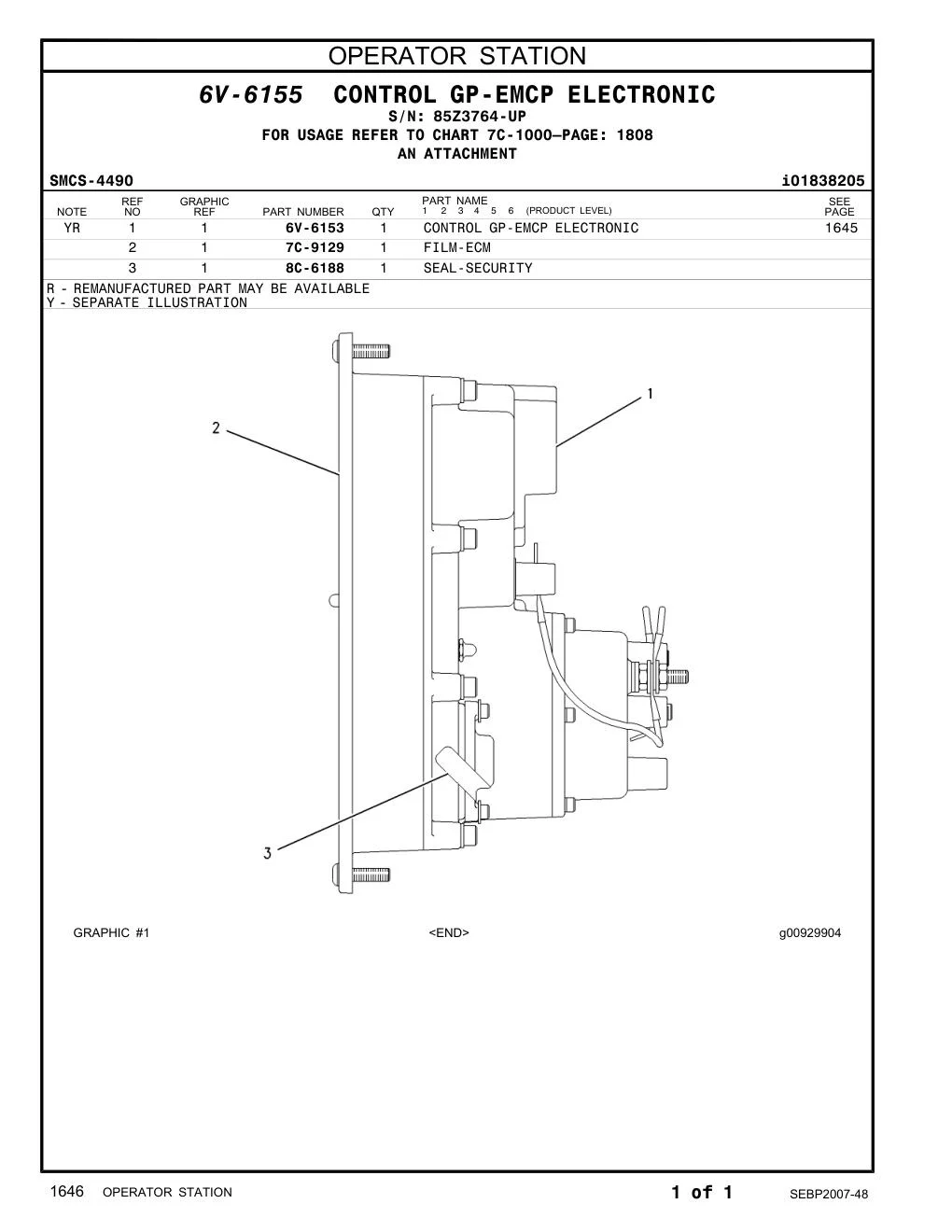 6V-6153 - CONTROL GP-EMCP ELECTRONIC