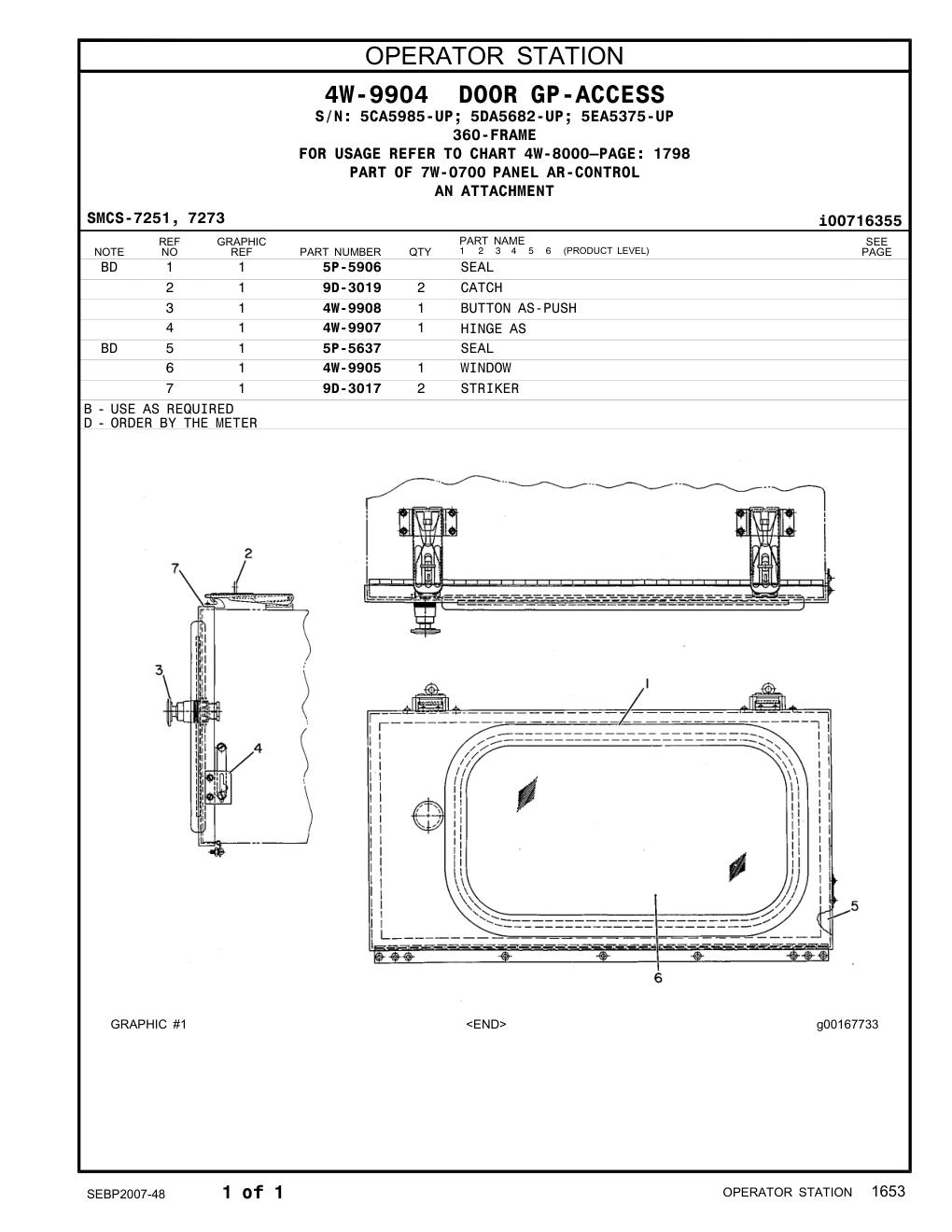 9D-3019 CATCH CAT parts manual diagram