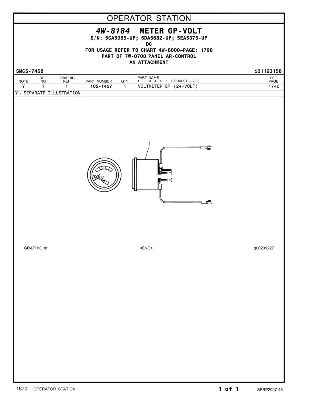 105-1457 - INDICATOR AS-VOLT