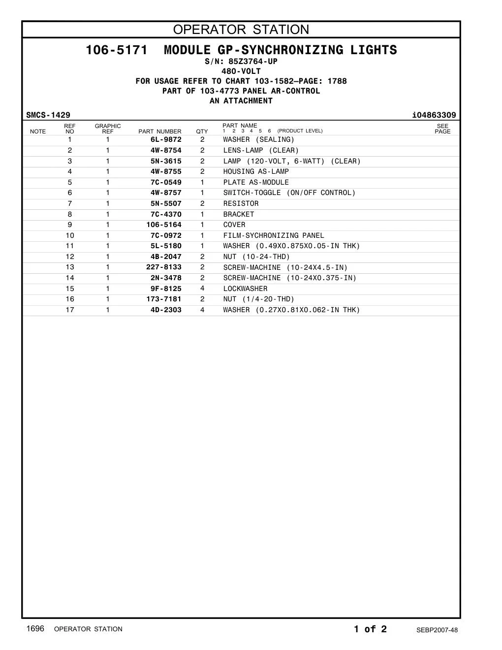 227-8133 - SCREW-MACHINE (10-24X4.5-IN)