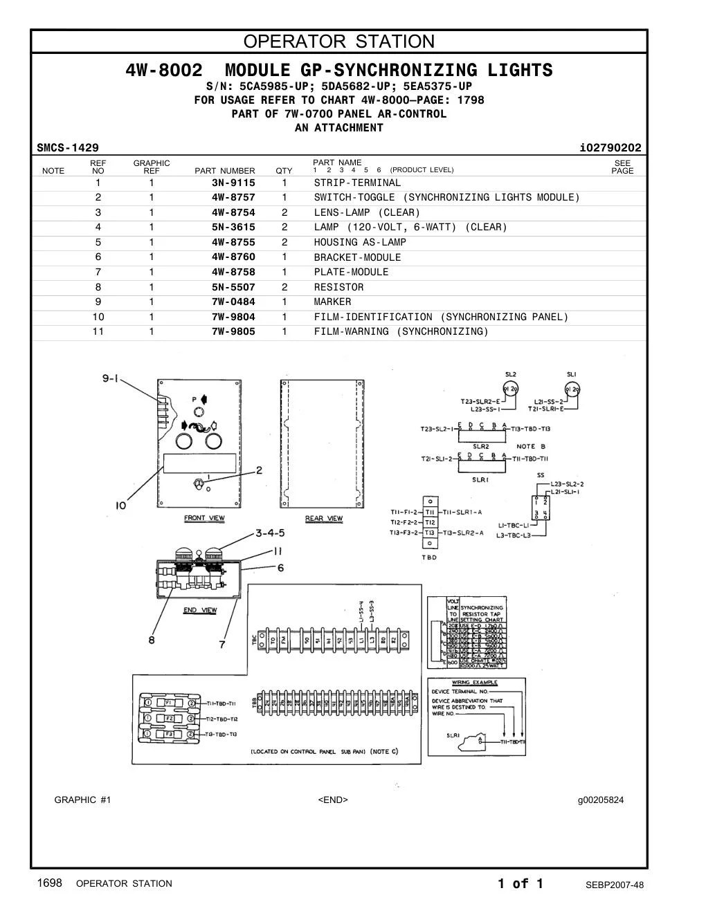 7W-0484 MARKER CAT parts manual diagram