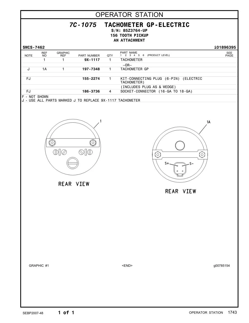 197-7348 - TACHOMETER GP