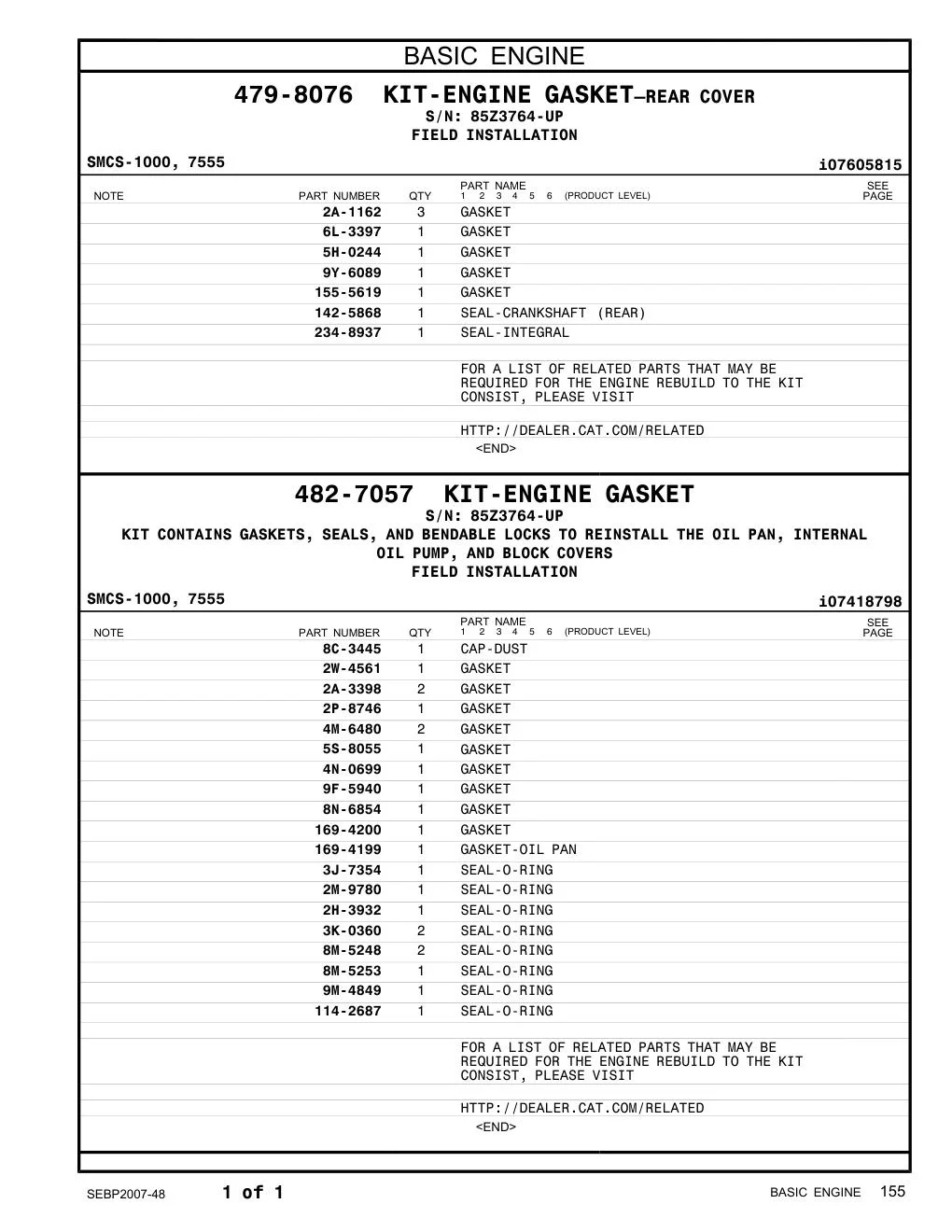 9Y-6089 - GASKET