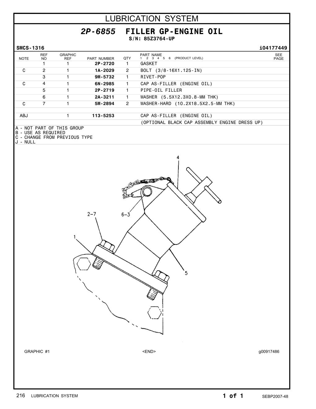 2A-3211 WASHER (5.5X12.3X0.8-MM THK) · S/N 85Z3764-UP CAT parts manual diagram