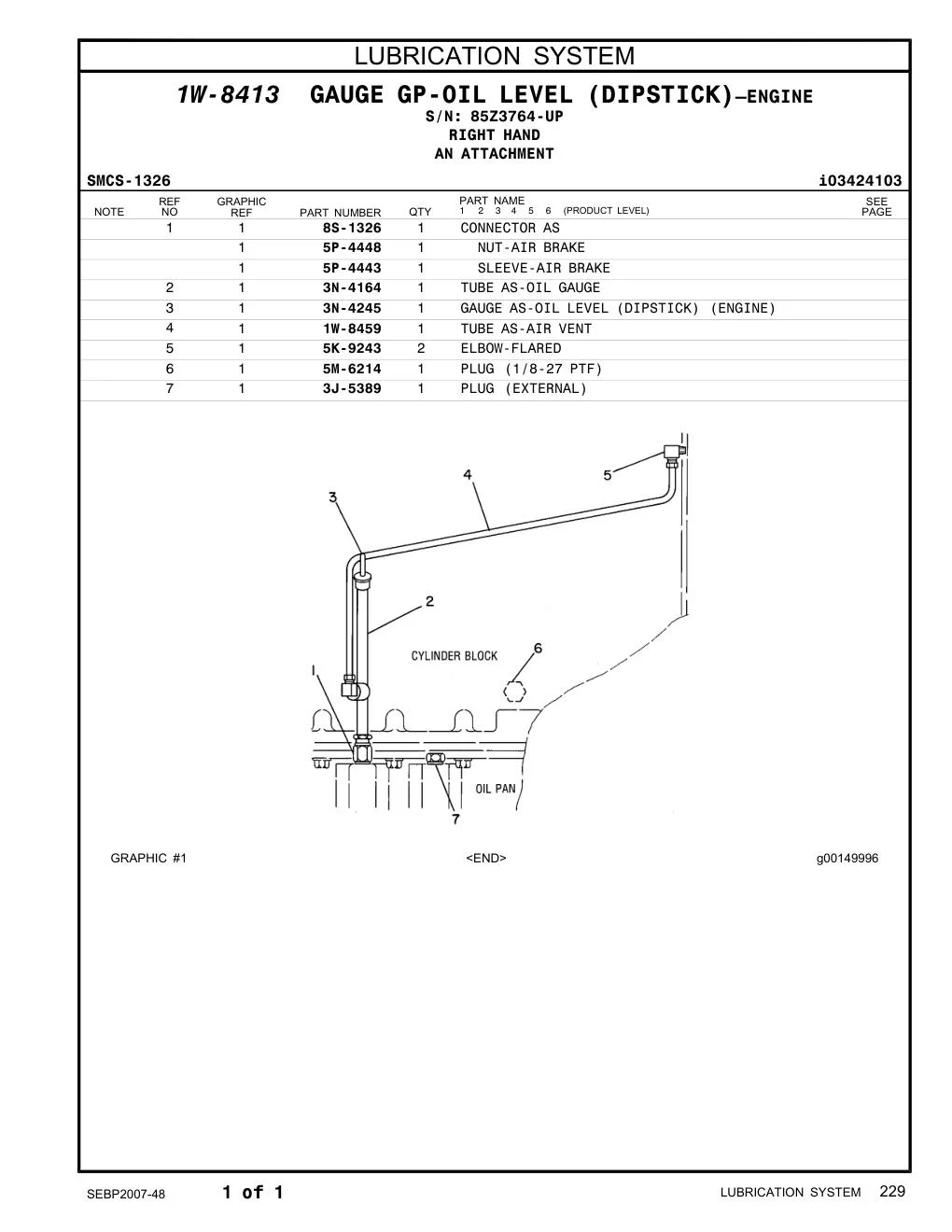 1W-8459 - TUBE AS-AIR VENT