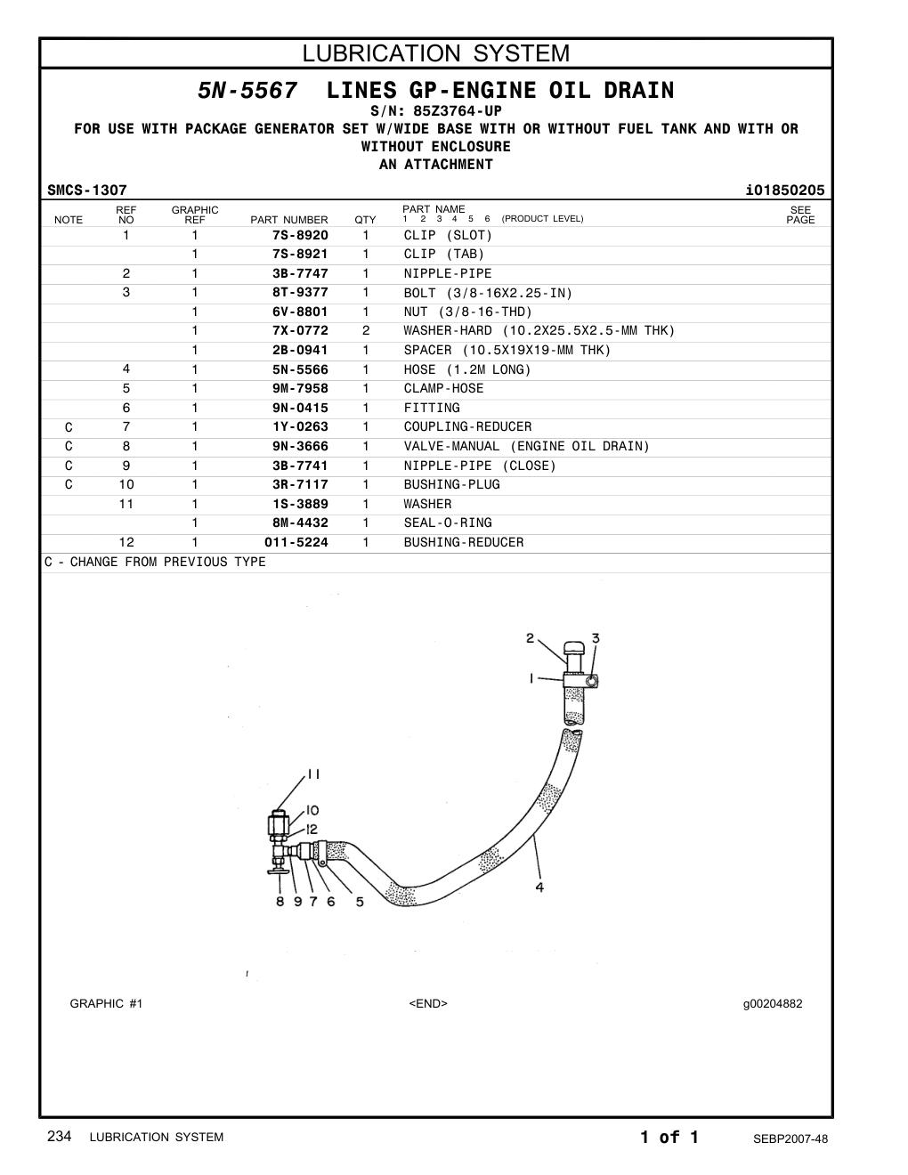 3B-7747 NIPPLE-PIPE · S/N 85Z3764-UP CAT parts manual diagram