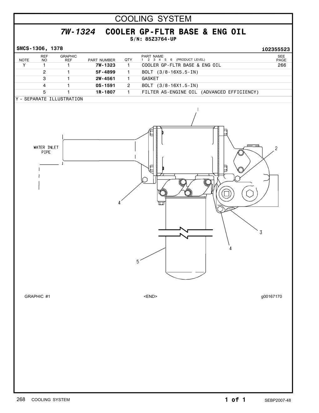 2W-4561 GASKET · S/N 85Z3764-UP CAT parts manual diagram